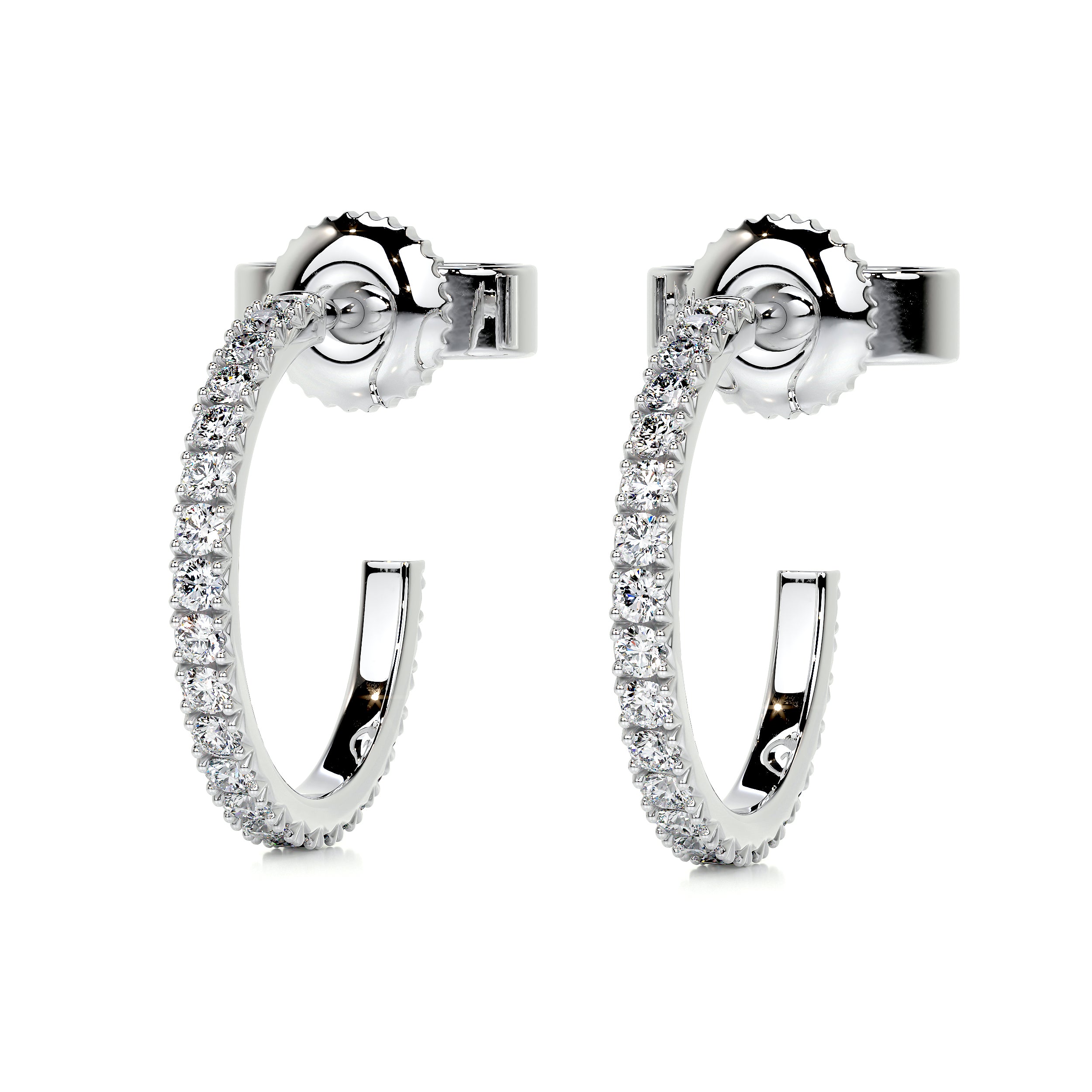 Nicole Lab Grown Diamond Earrings (0.50 Carat) -14K White Gold