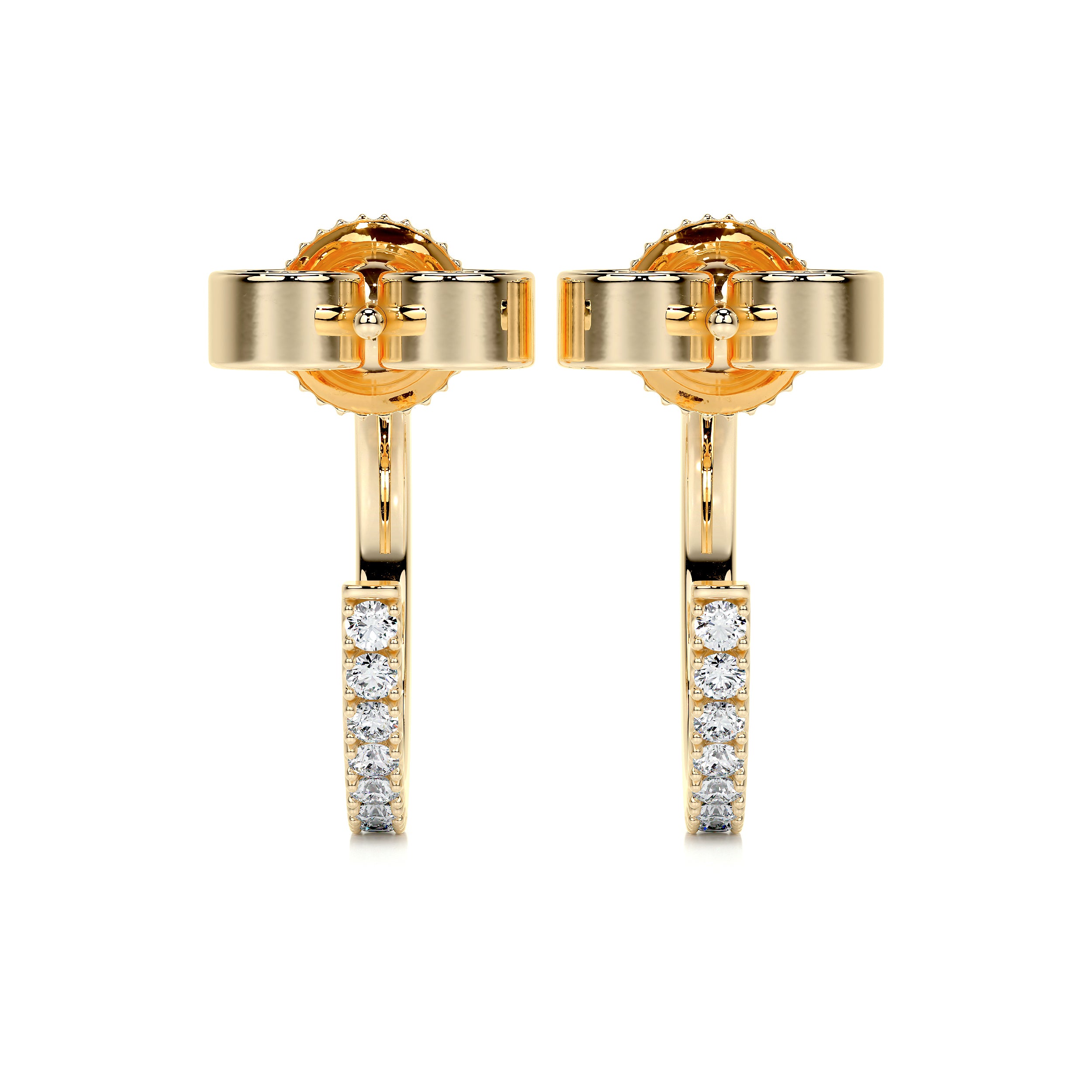 Nicole Diamond Earrings (0.50 Carat) -18K Yellow Gold