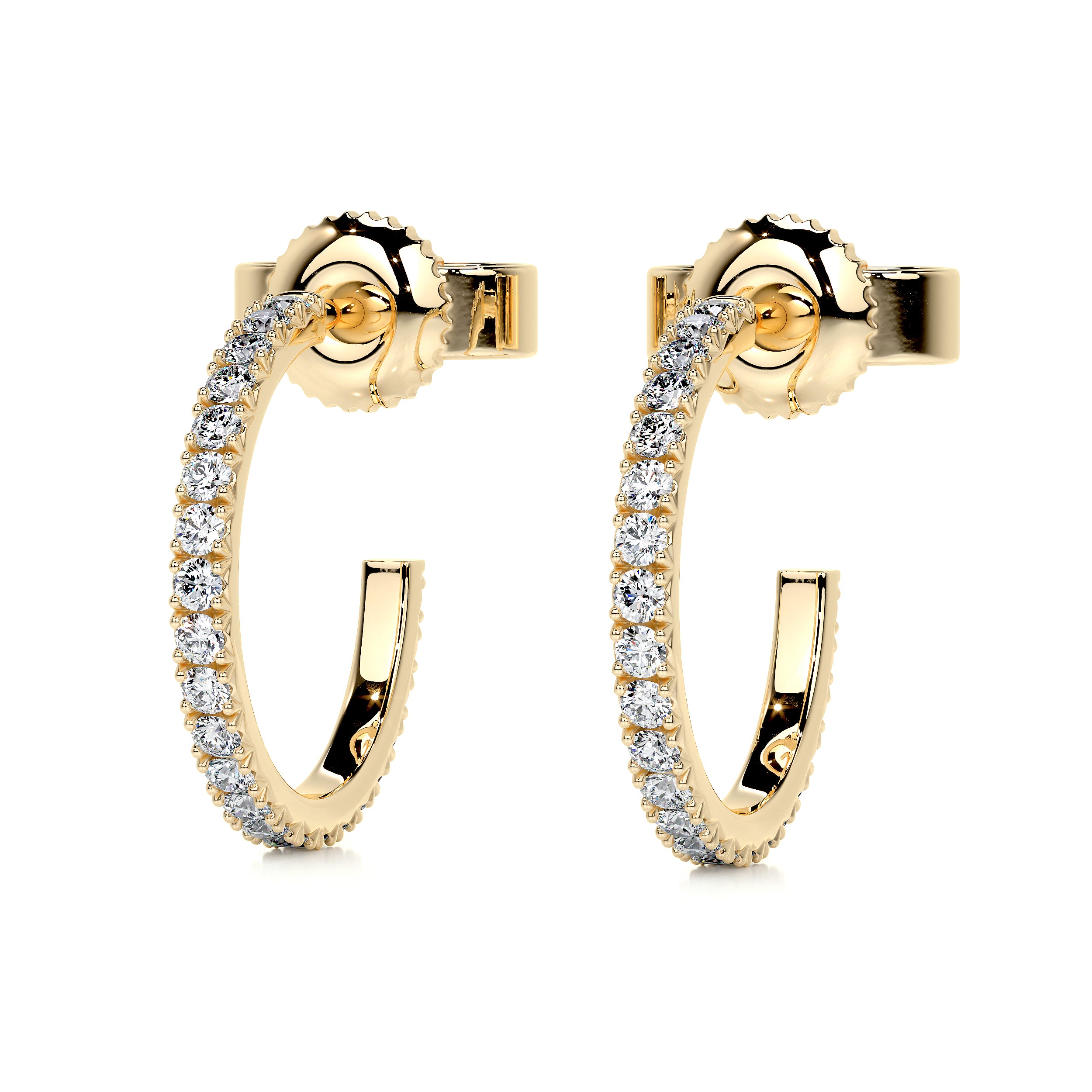 Nicole Diamond Earrings (0.50 Carat) -18K Yellow Gold