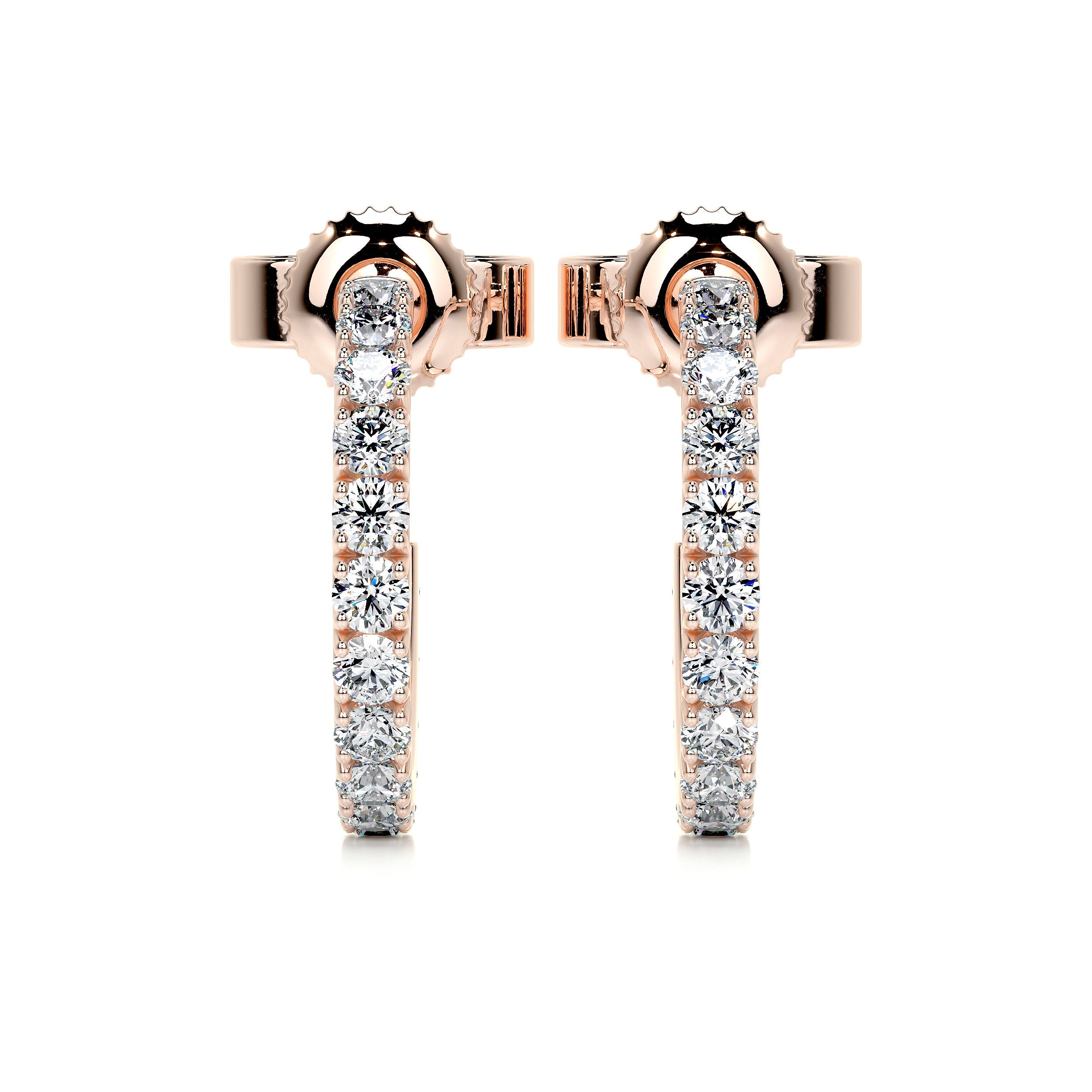 Nicole Lab Grown Diamond Earrings (3 Carat) -14K Rose Gold