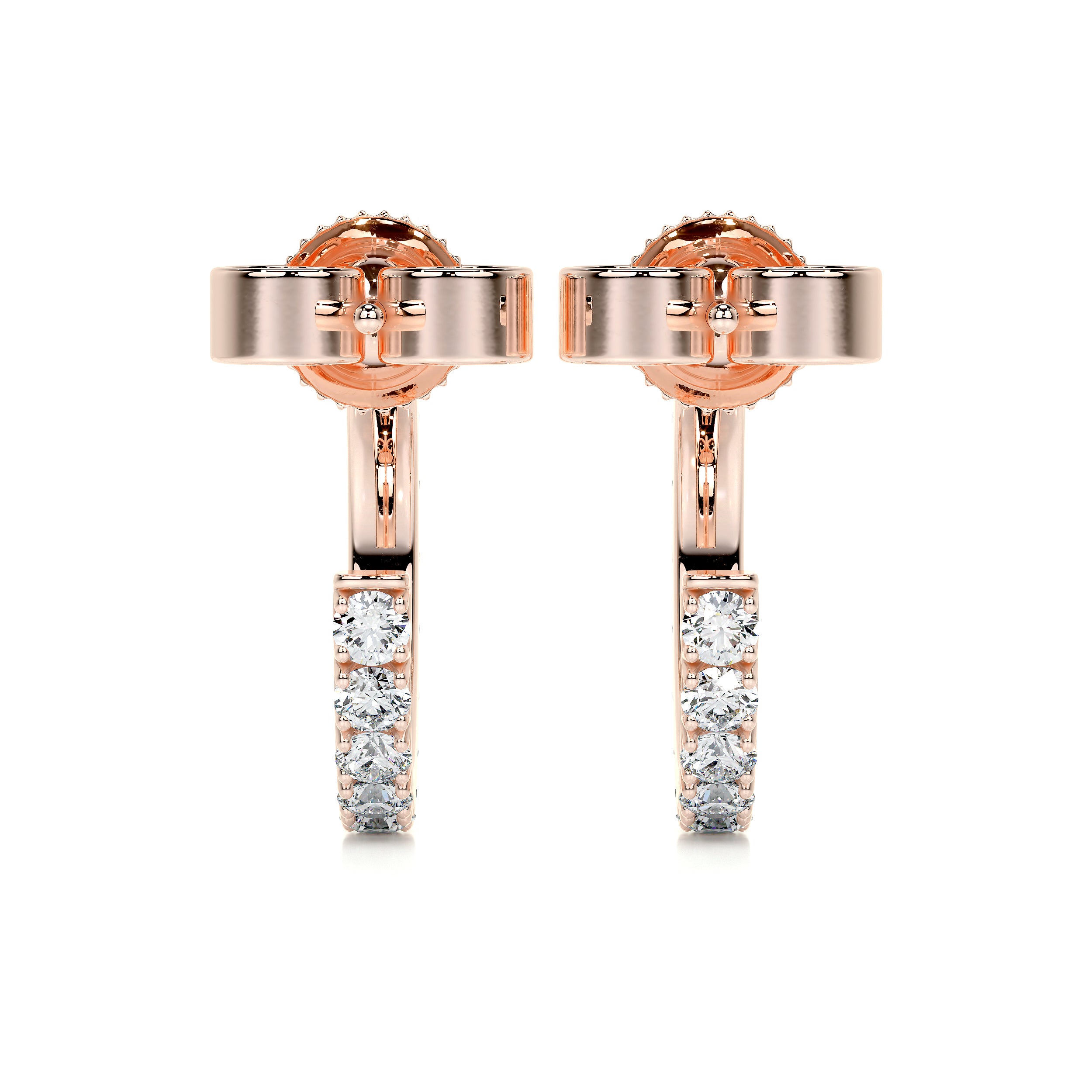 Nicole Diamond Earrings (3 Carat) -14K Rose Gold
