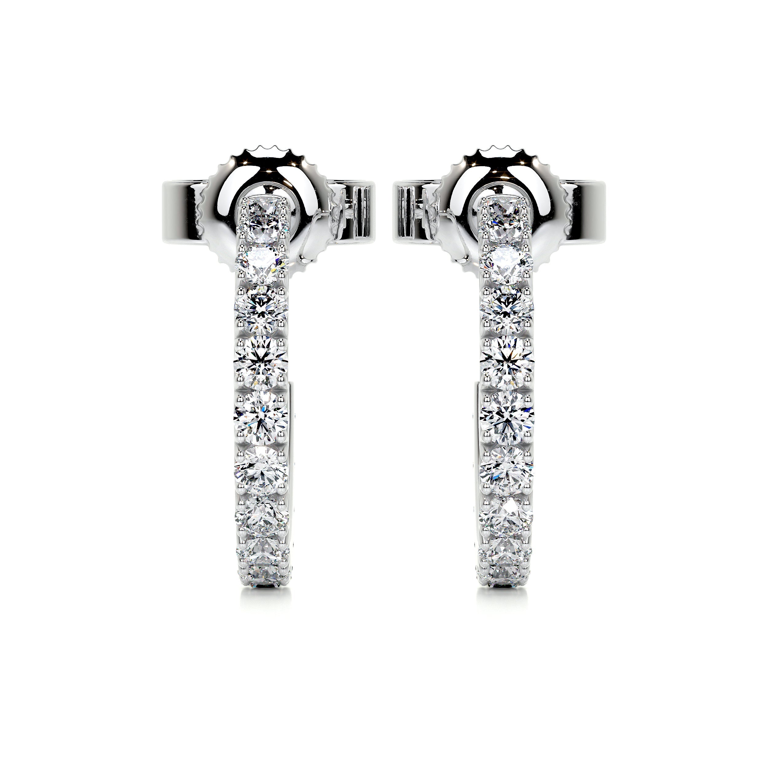 Nicole Lab Grown Diamond Earrings (3 Carat) -18K White Gold