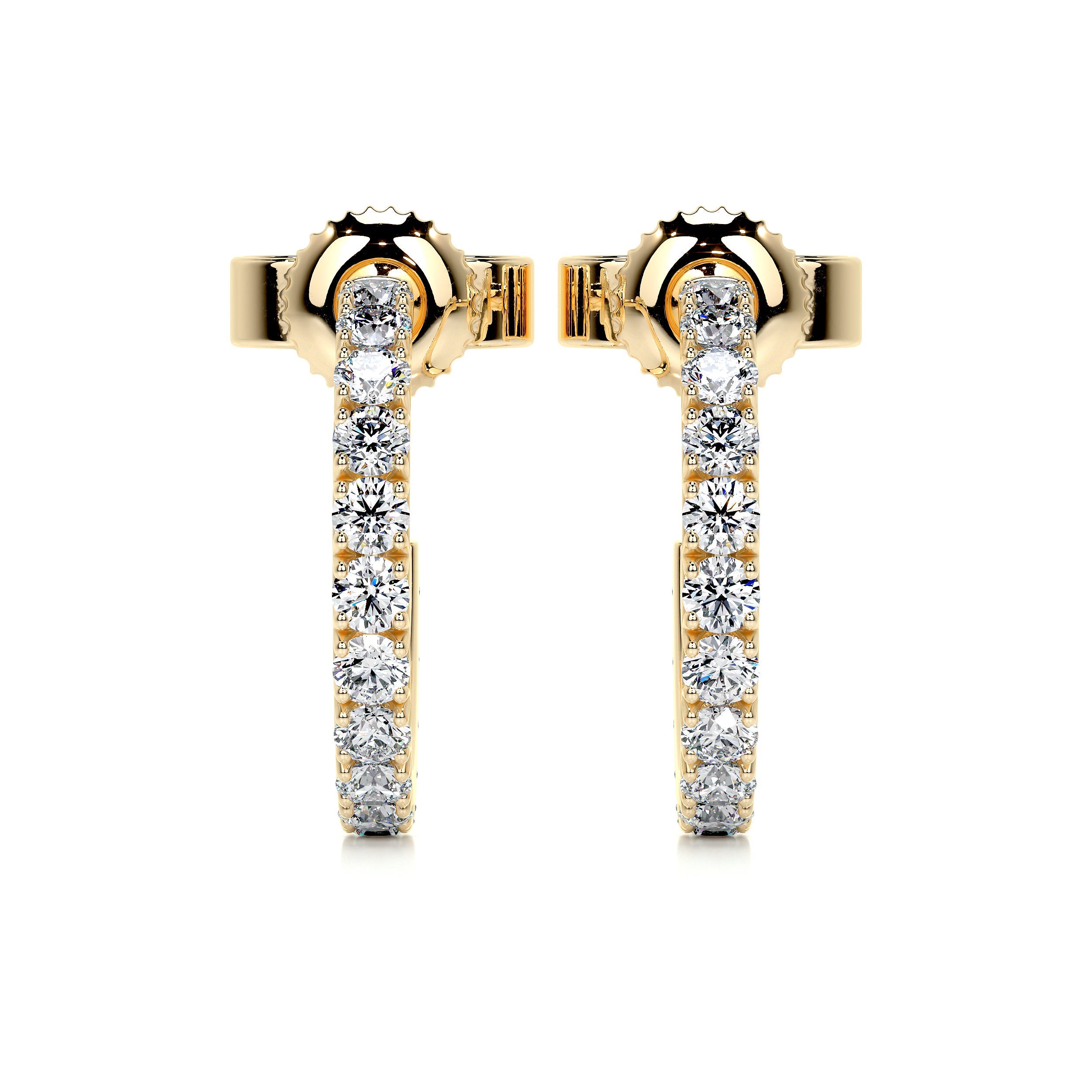 Nicole Lab Grown Diamond Earrings (3 Carat) -18K Yellow Gold