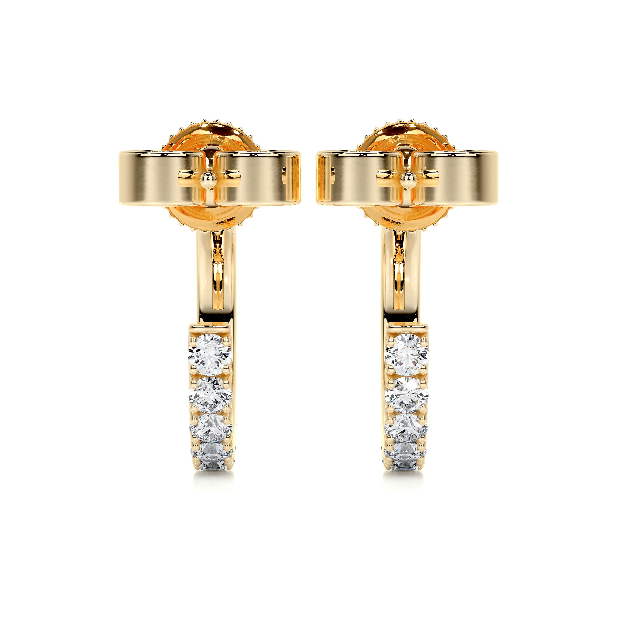 Nicole Diamond Earrings (3 Carat) -18K Yellow Gold