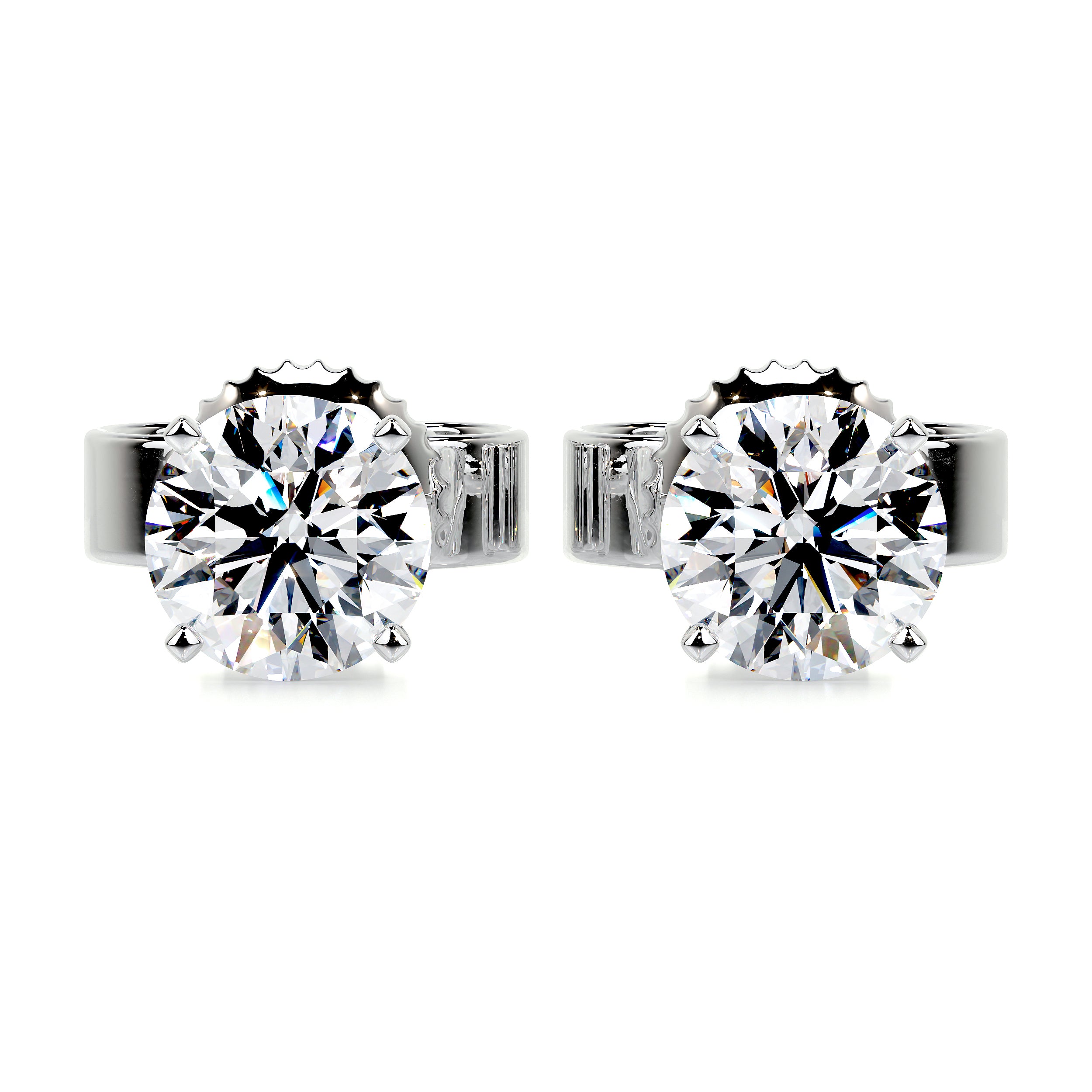 Allen Diamond Earrings -14K White Gold