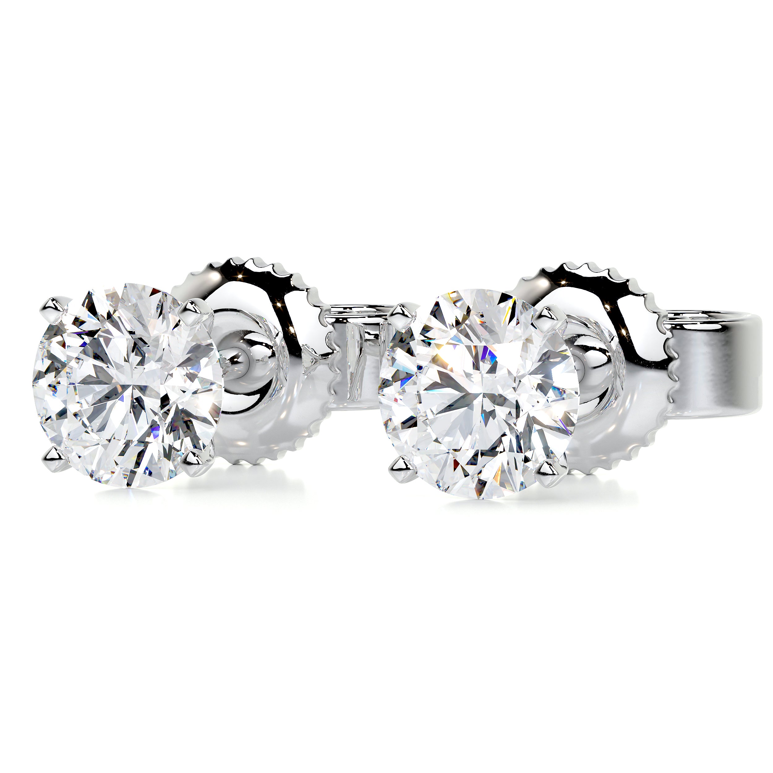 Allen Diamond Earrings -14K White Gold