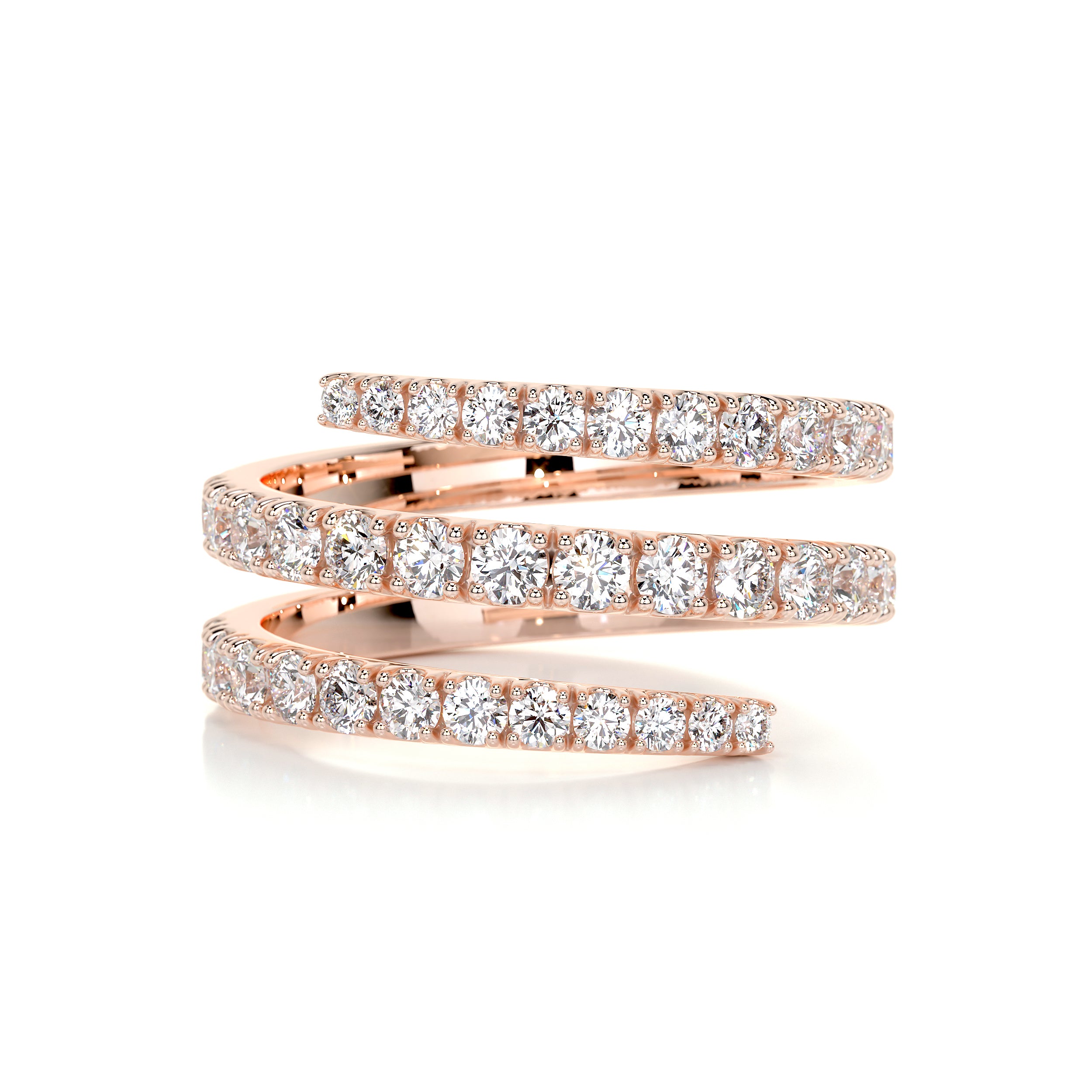 Carrie Diamond Wedding Ring   (1 Carat) -14K Rose Gold