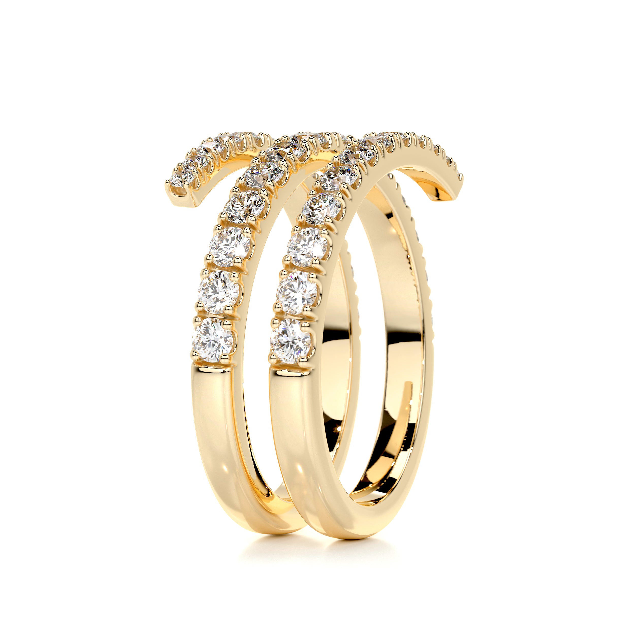 Carrie Diamond Wedding Ring (1 Carat) -18K Yellow Gold