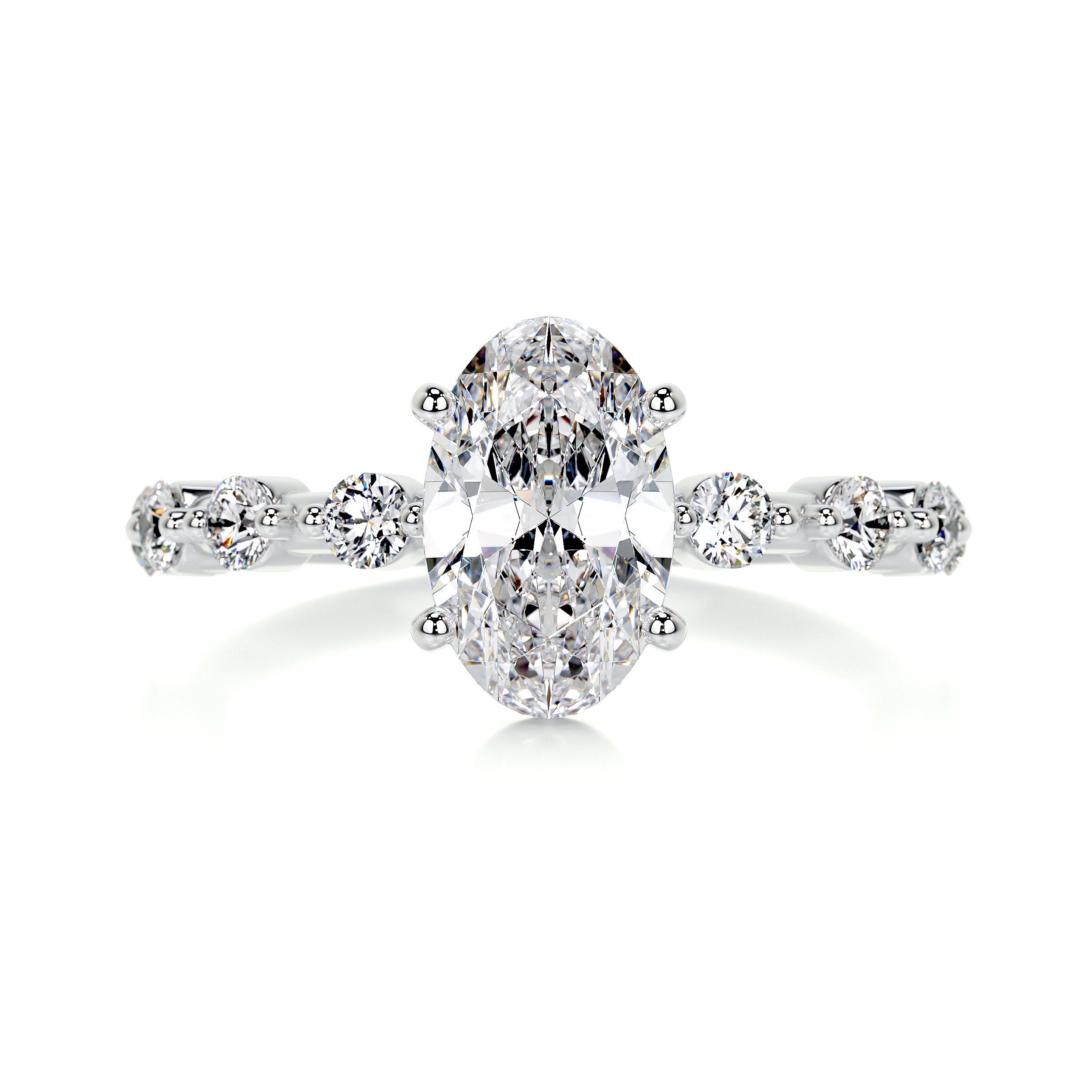 Bell Diamond Engagement Ring -Platinum