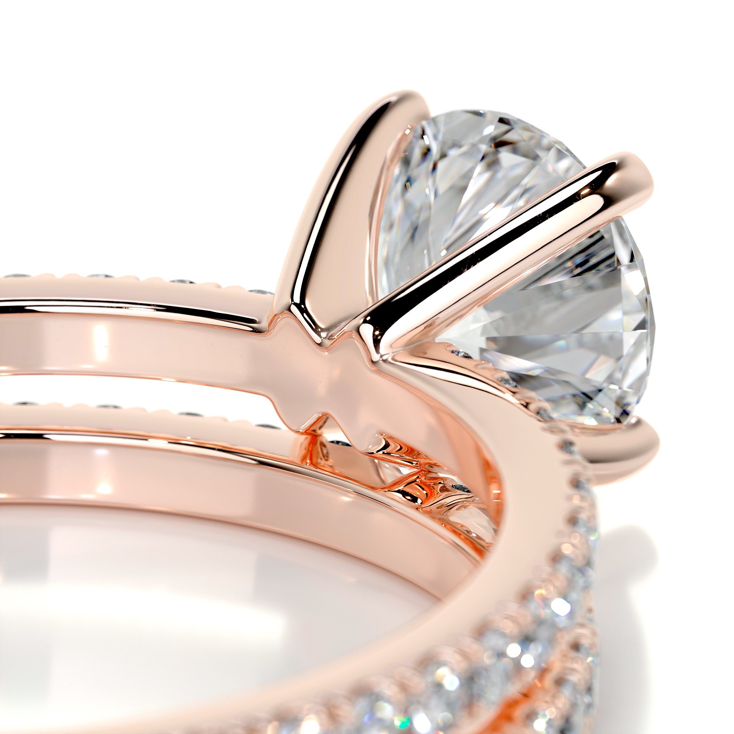 Stephanie Diamond Bridal Set -14K Rose Gold