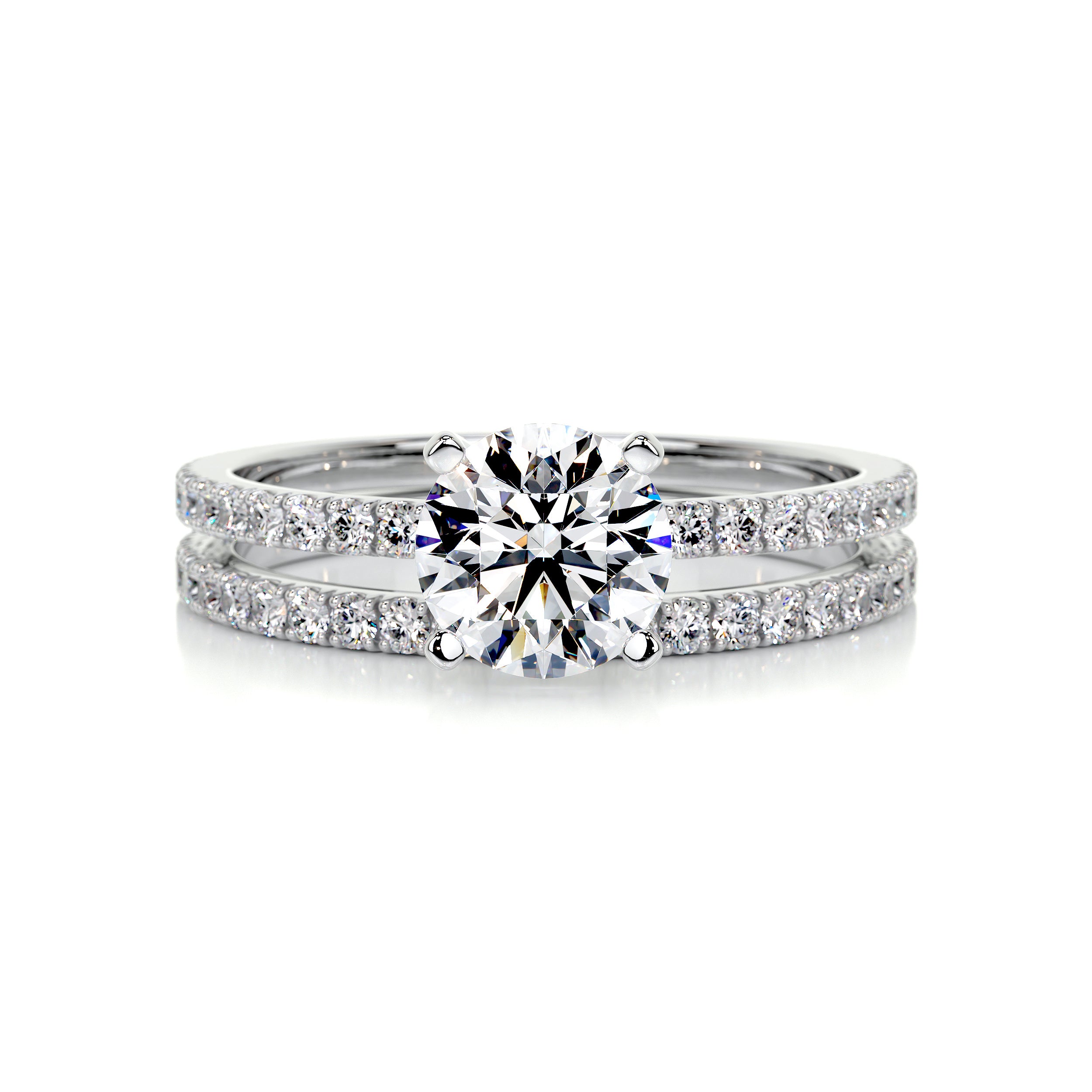 Stephanie Diamond Bridal Set -14K White Gold