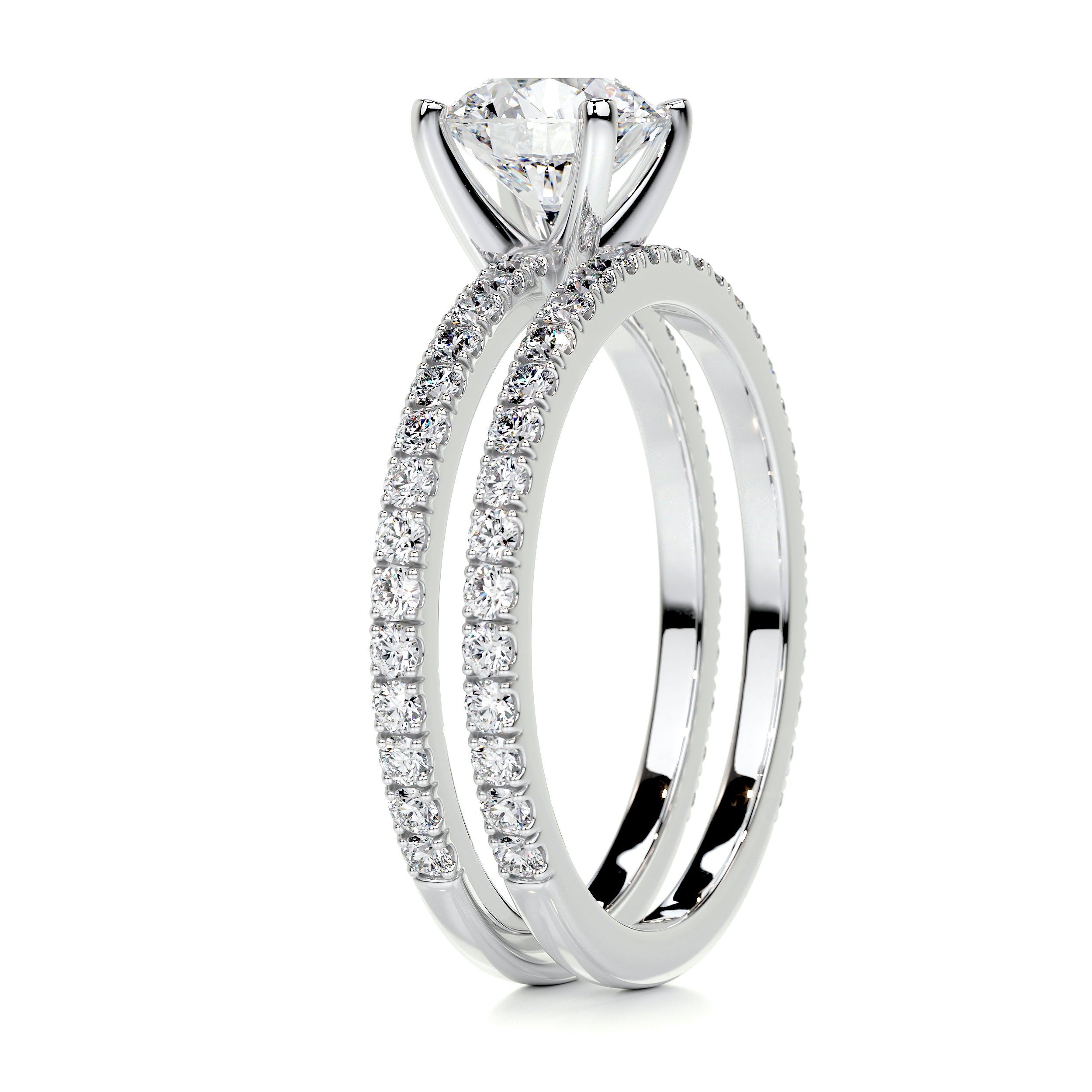 Stephanie Diamond Bridal Set -14K White Gold