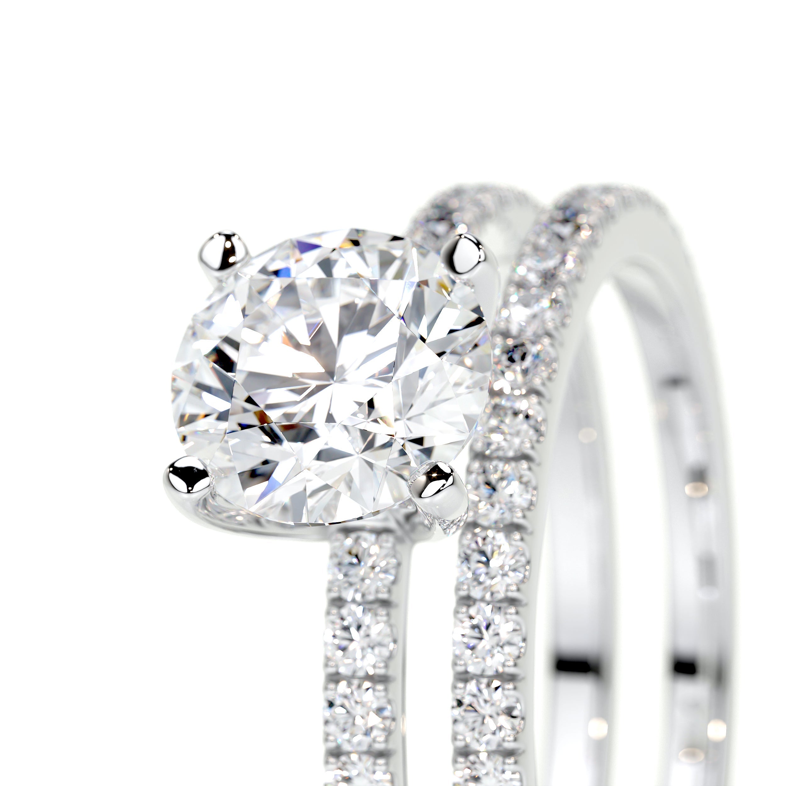 Stephanie Lab Grown Diamond Bridal Set -14K White Gold