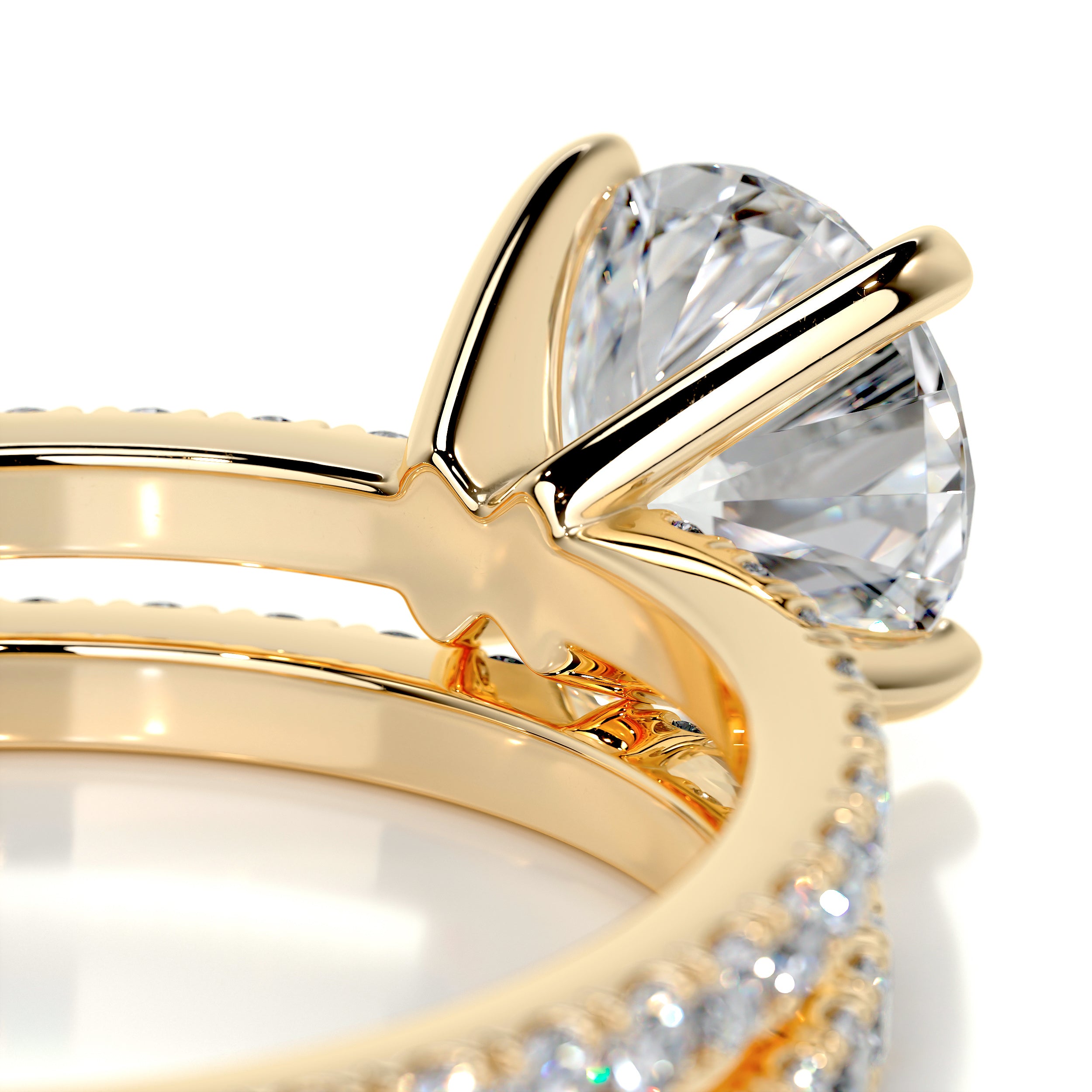Stephanie Diamond Bridal Set -18K Yellow Gold
