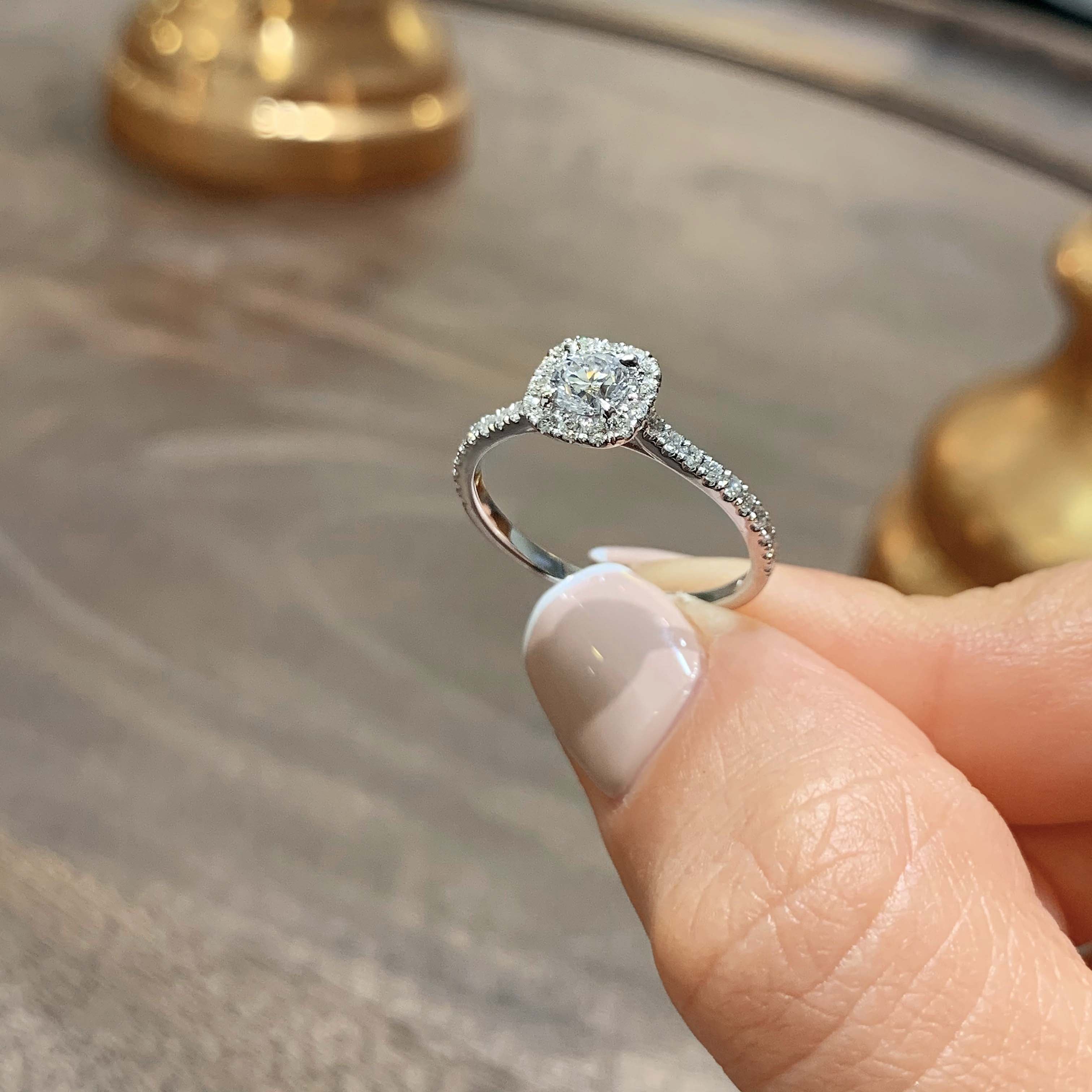 Claudia Lab Grown Diamond Ring   (0.70 Carat) -18K White Gold