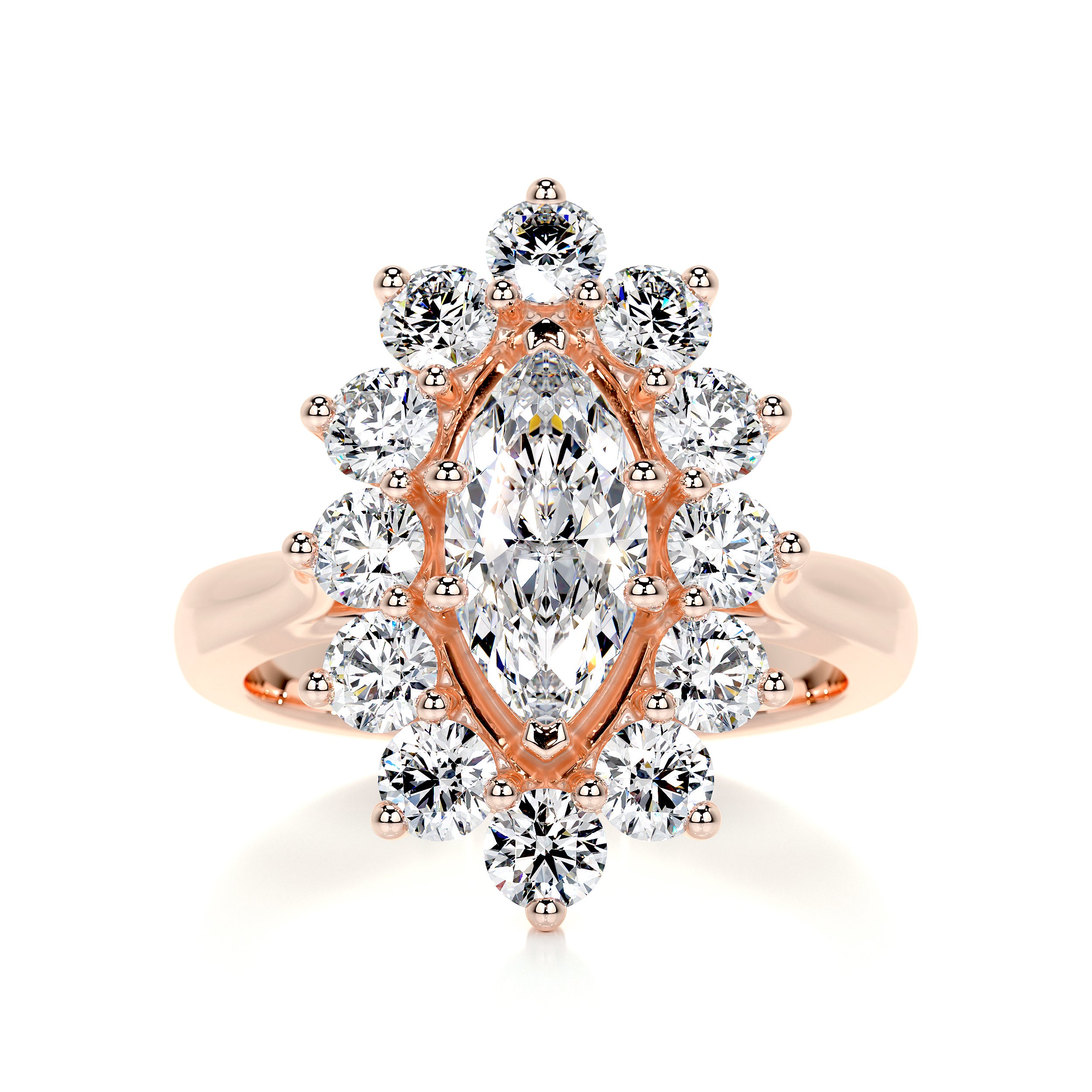 Yali Diamond Engagement Ring -14K Rose Gold
