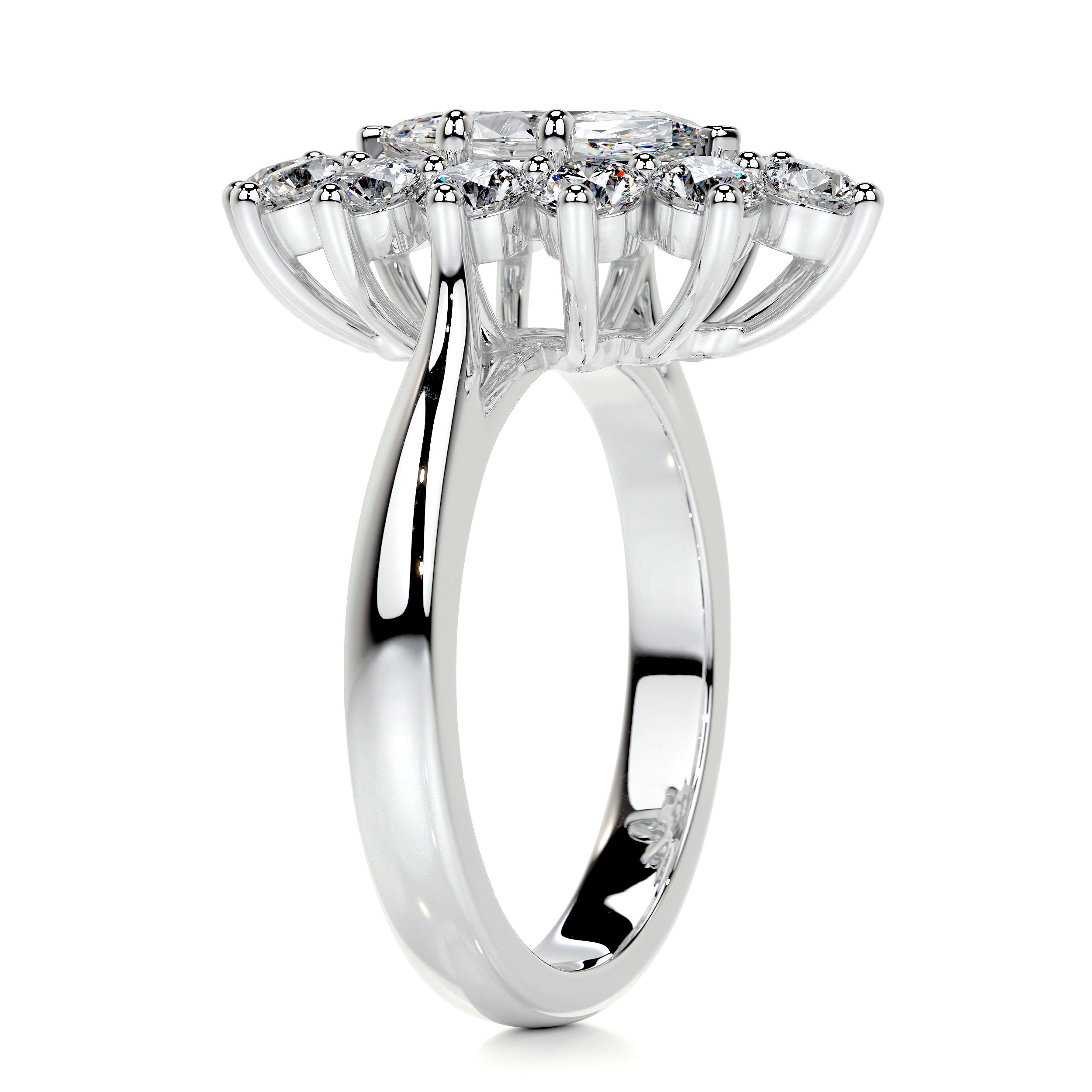 Yali Diamond Engagement Ring -14K White Gold