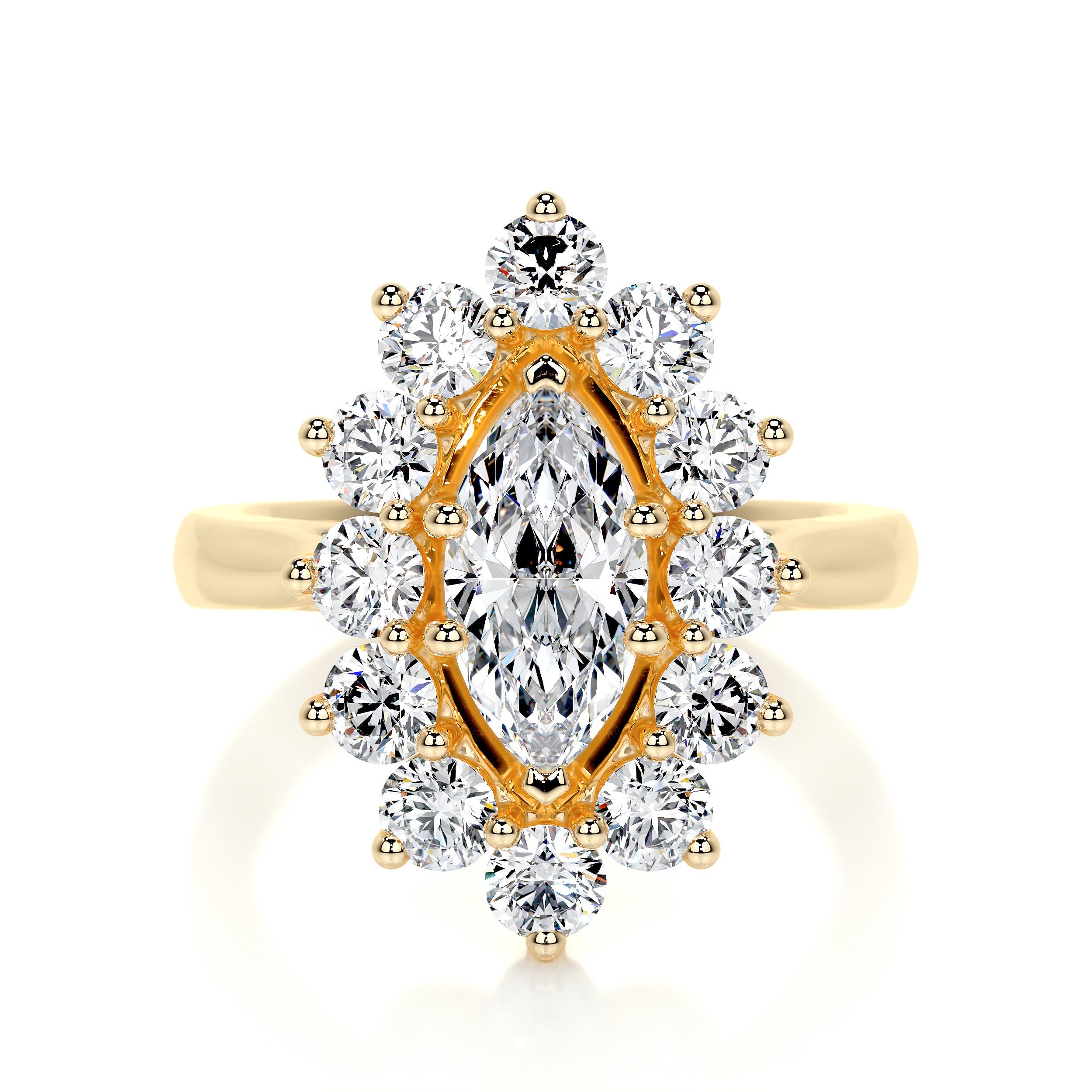 Yali Lab Grown Diamond Ring -18K Yellow Gold