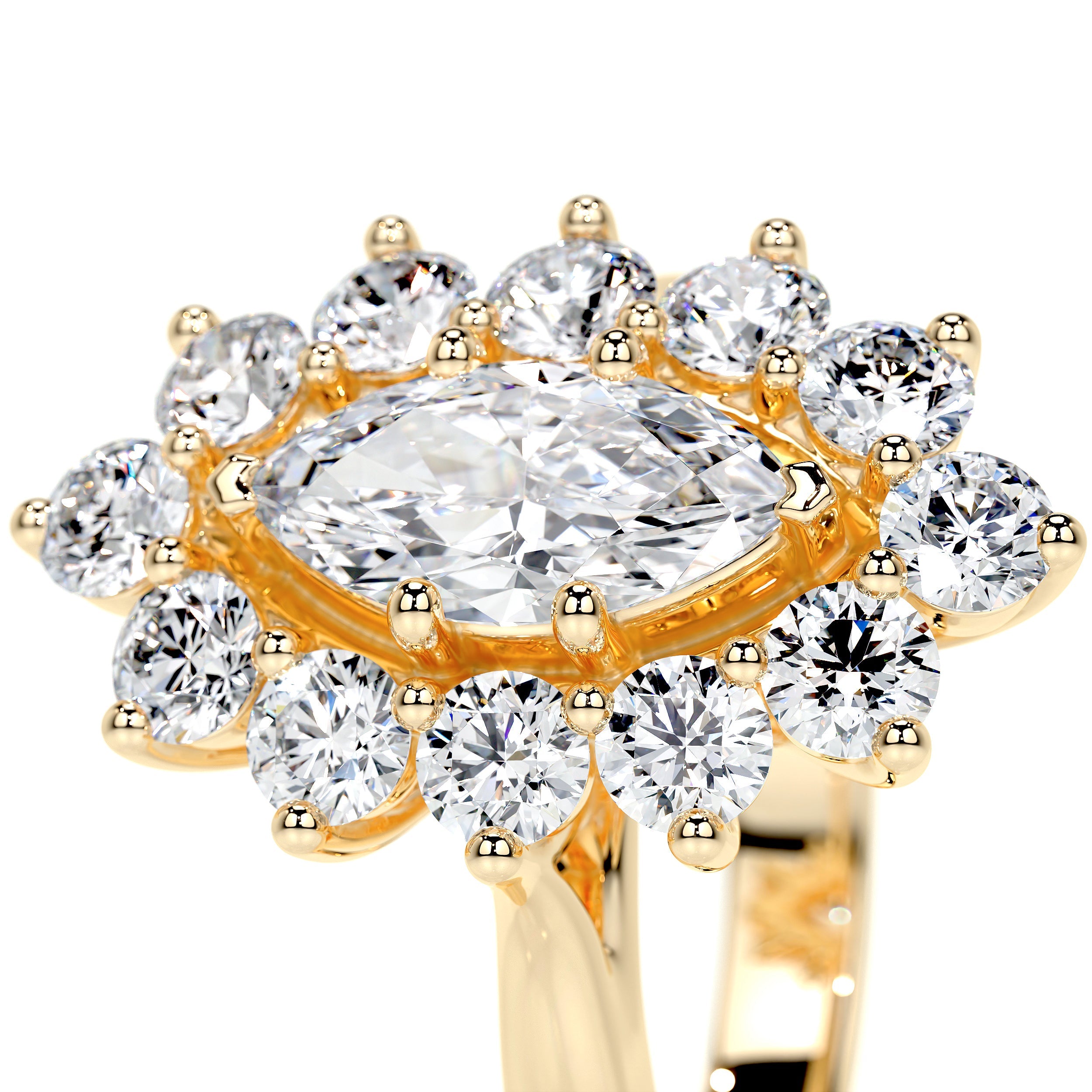 Yali Lab Grown Diamond Ring -18K Yellow Gold