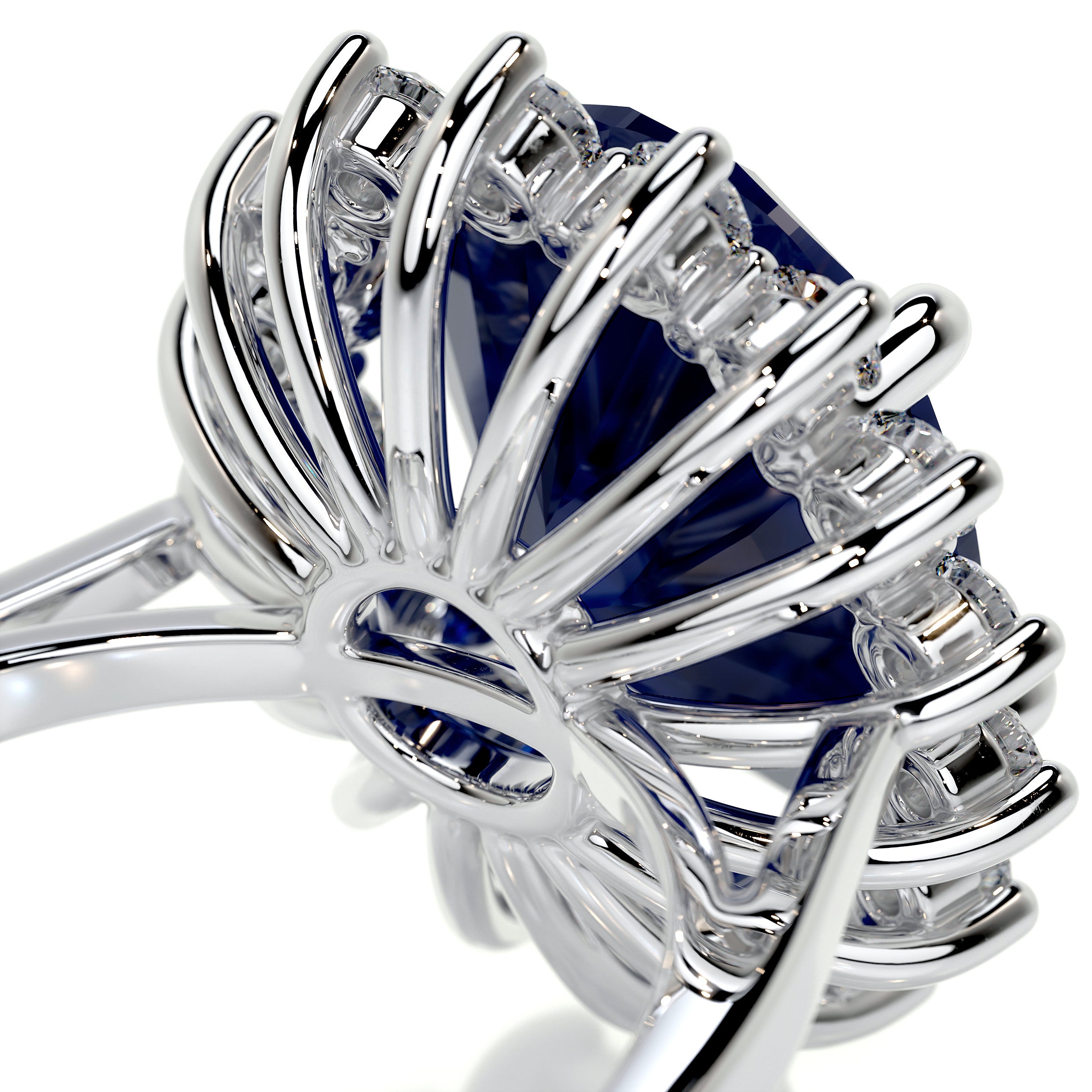 Lyn Gemstone & Diamonds Ring   (7 Carat) - Platinum
