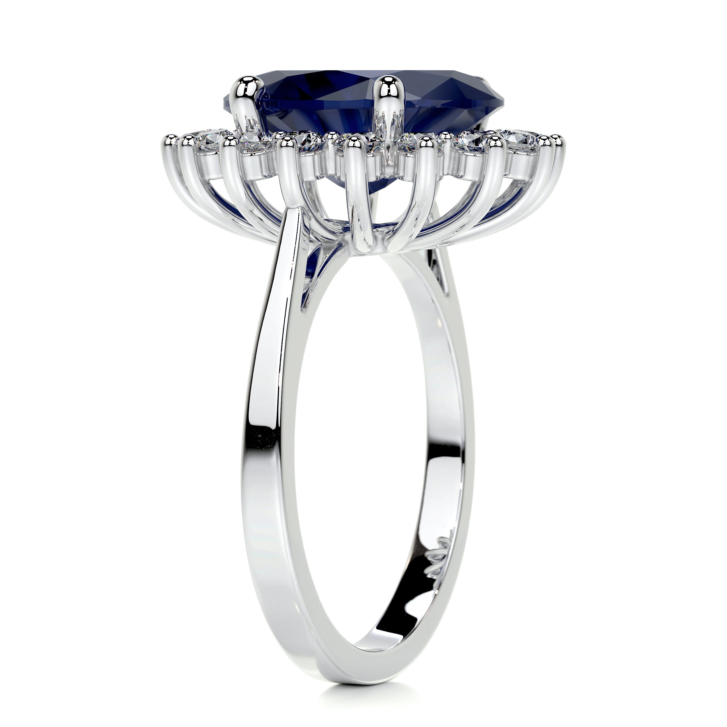 Lyn Gemstone & Diamonds Ring   (7 Carat) - Platinum