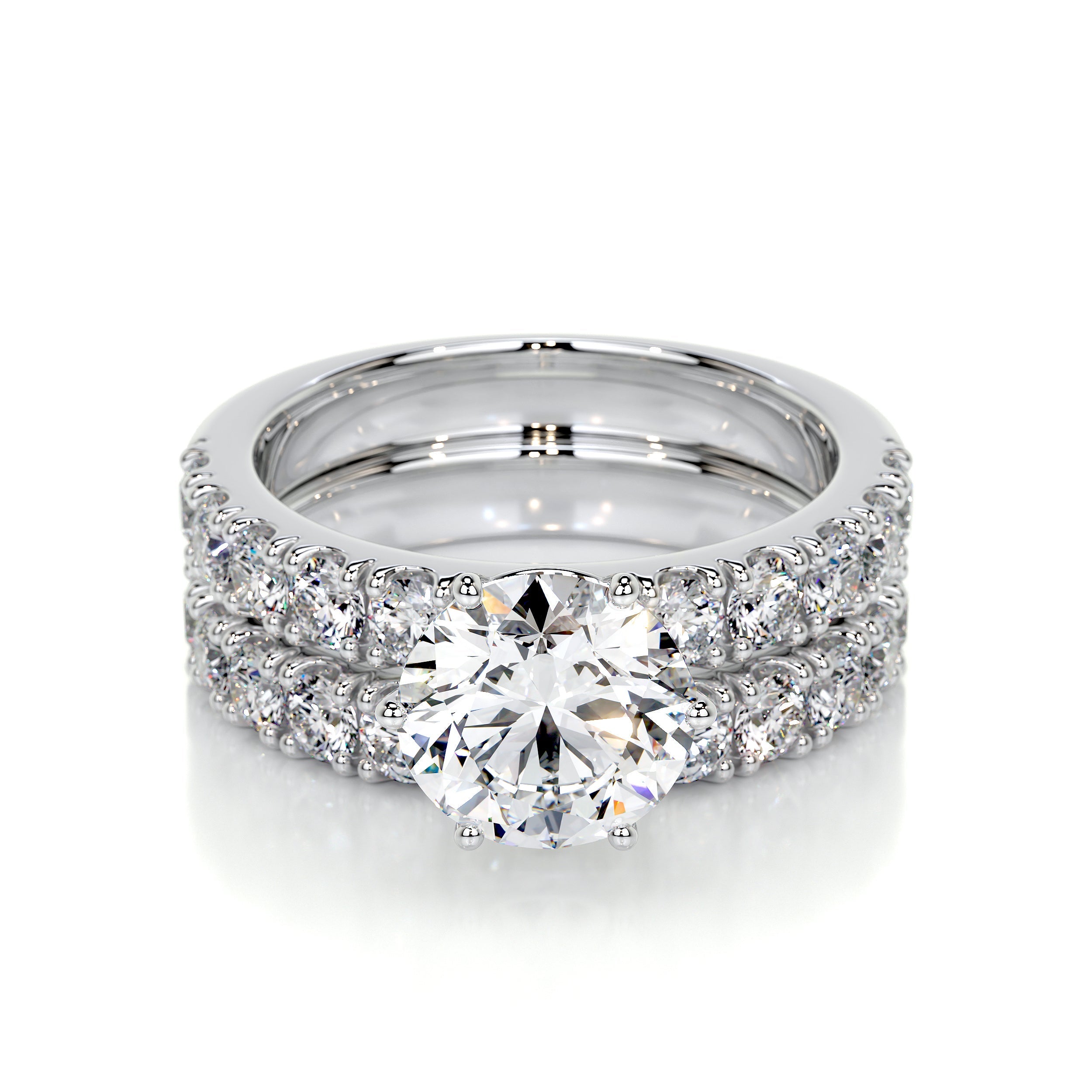 Destiny Lab Grown Diamond Bridal Set   (7.5 Carat) -14K White Gold