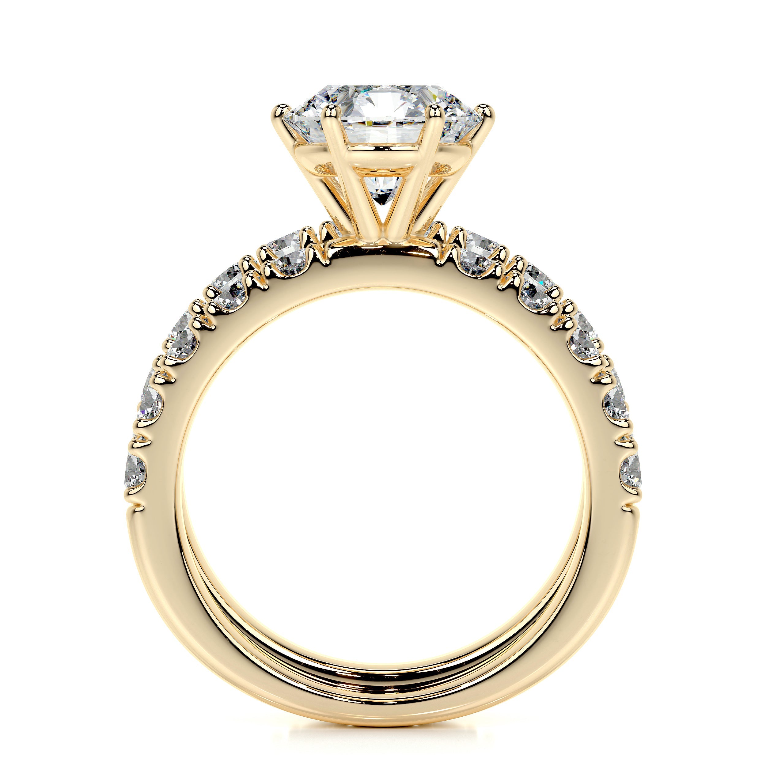 Destiny Lab Grown Diamond Bridal Set (7.5 Carat) -18K Yellow Gold