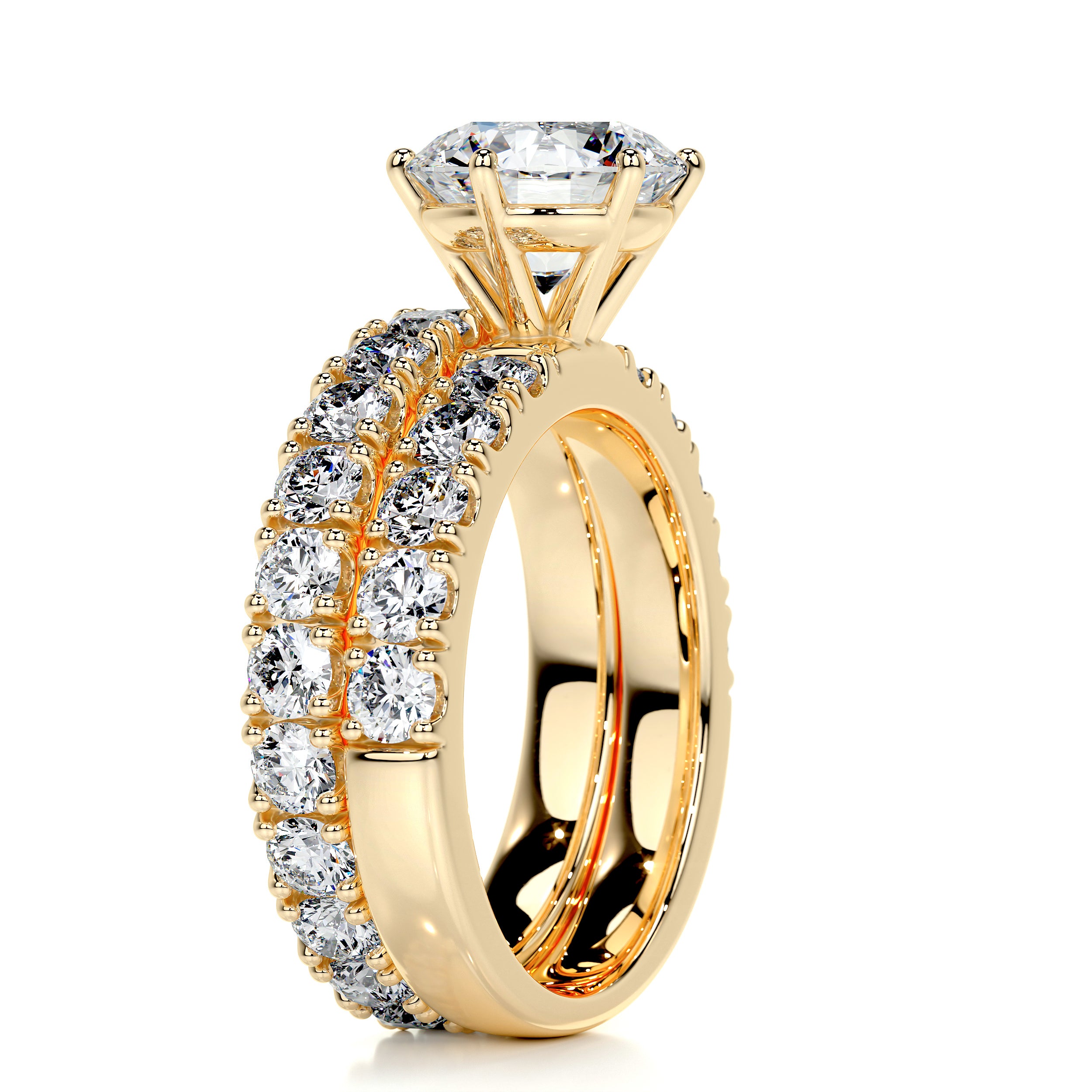 Destiny Diamond Bridal Set -18K Yellow Gold