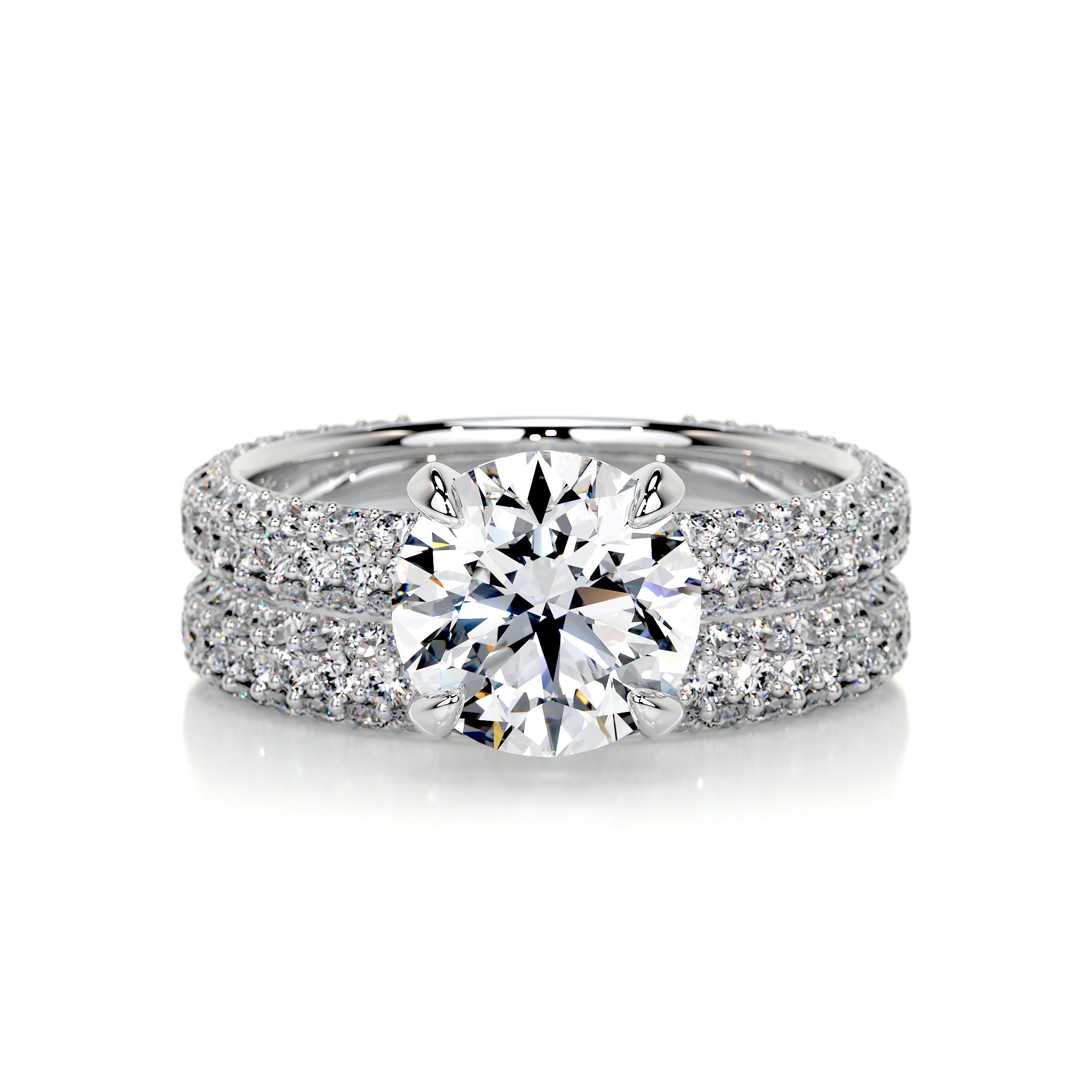 Charlotte Diamond Bridal Set -14K White Gold