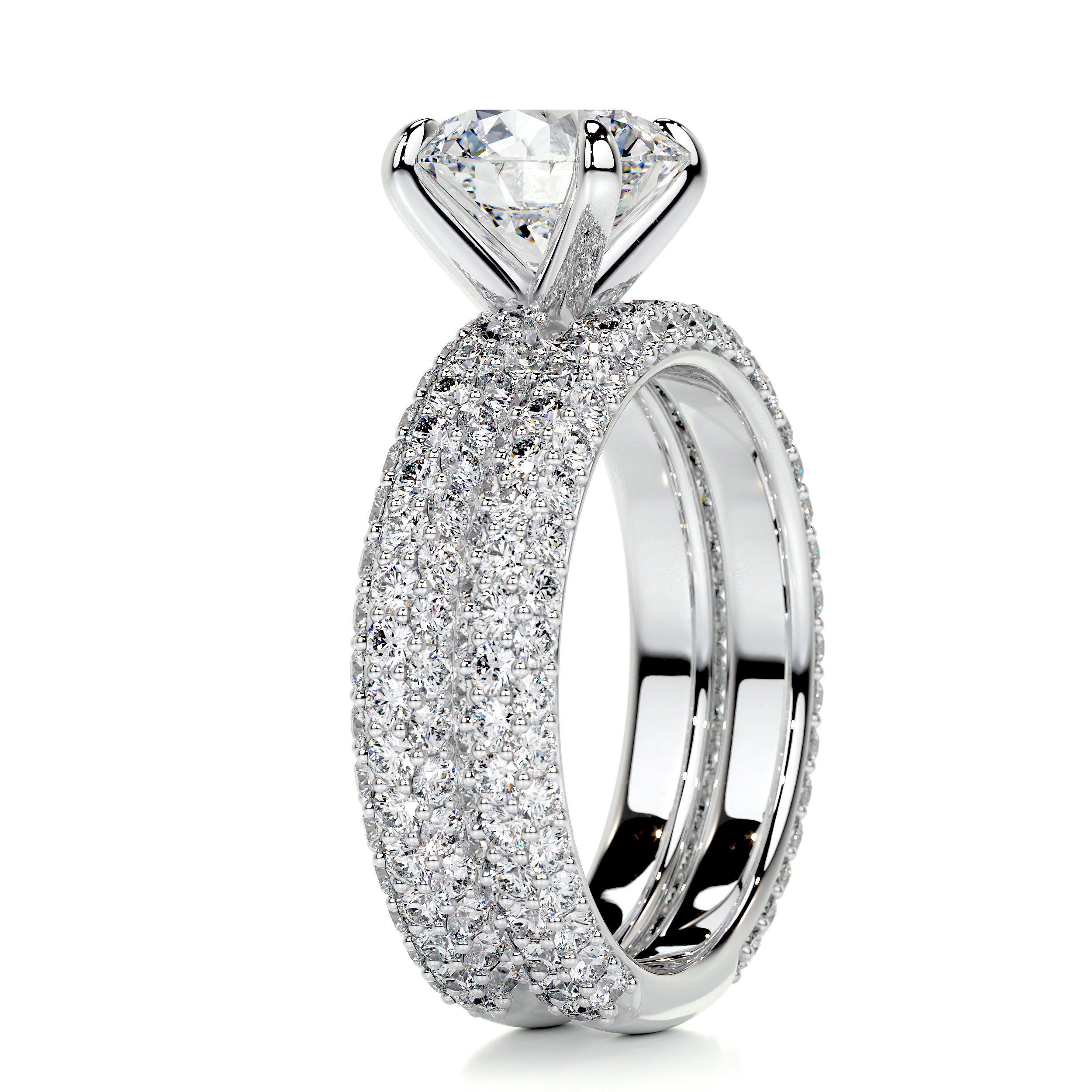 Charlotte Diamond Bridal Set -14K White Gold