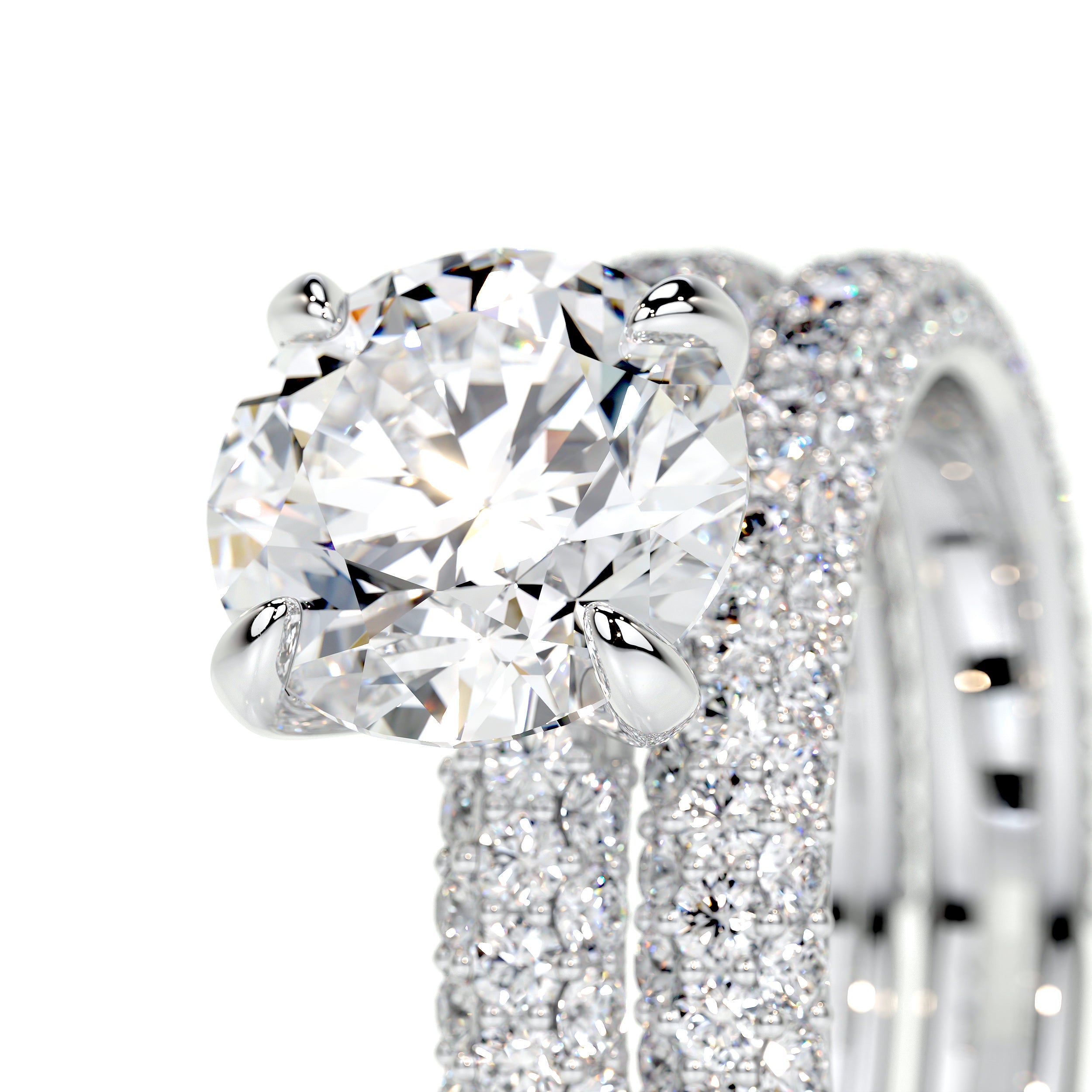 Charlotte Lab Grown Diamond Bridal Set (4 Carat) -14K White Gold