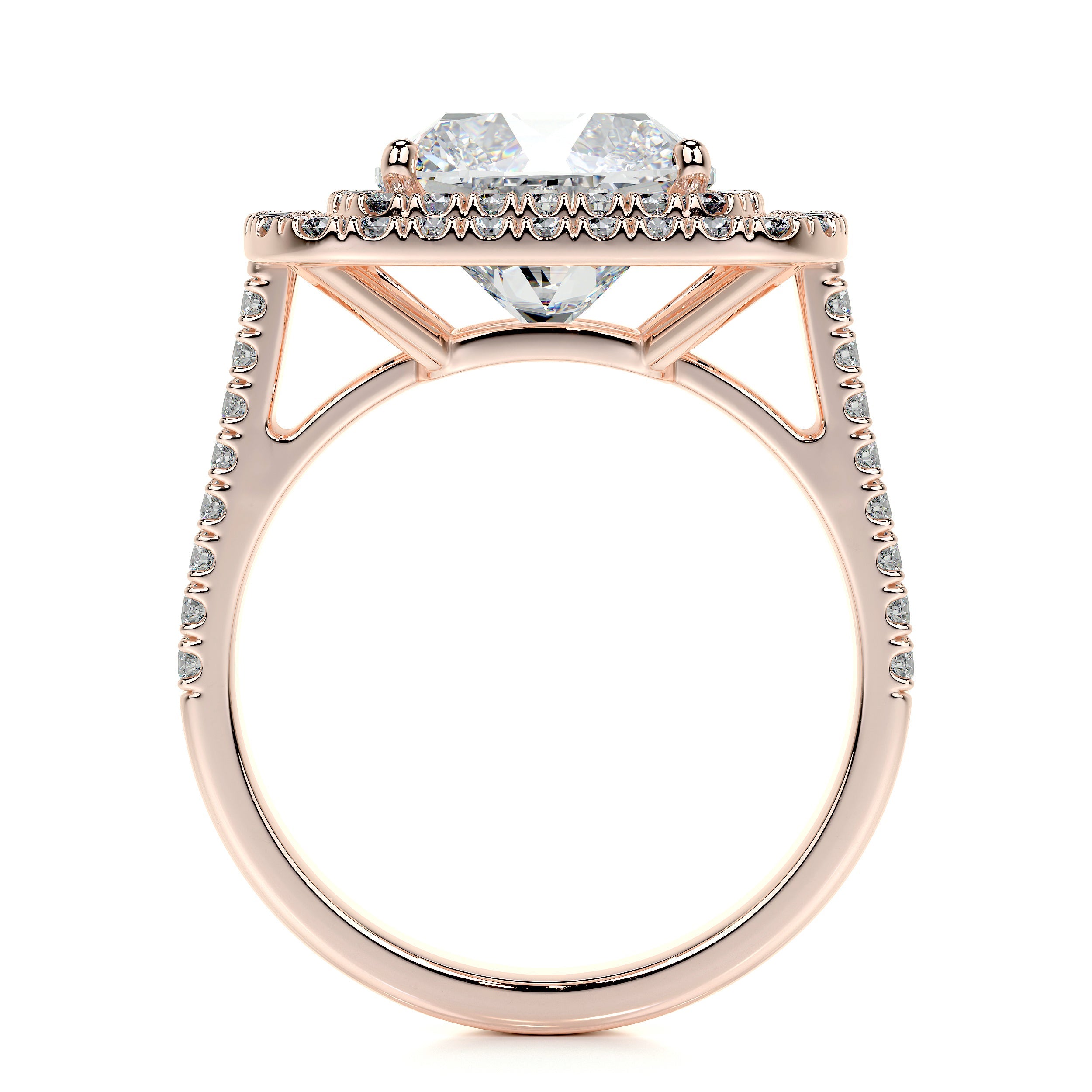 Piper Lab Grown Diamond Ring (4 Carat) - 14K Rose Gold