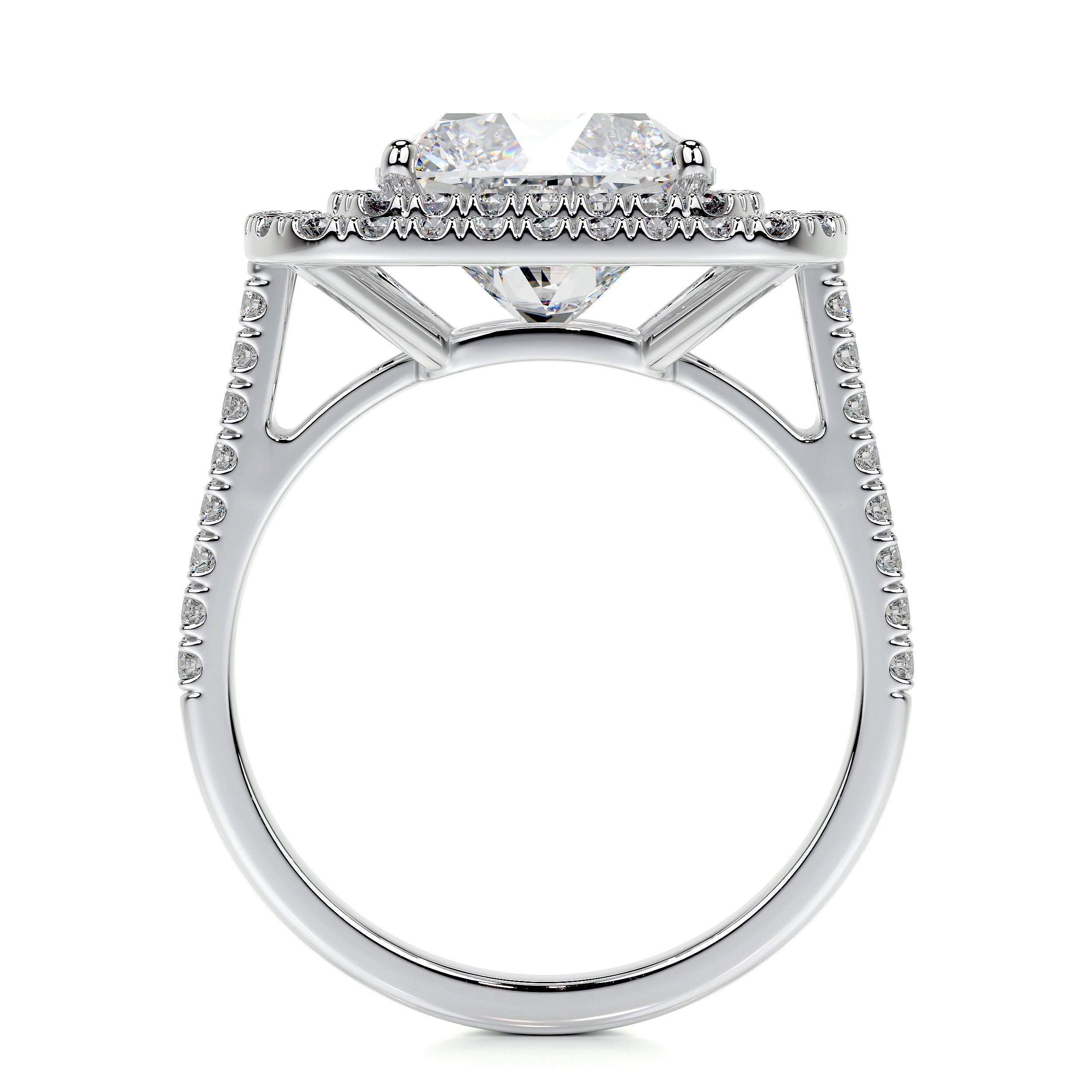 Piper Lab Grown Diamond Ring (4 Carat) - 14K White Gold
