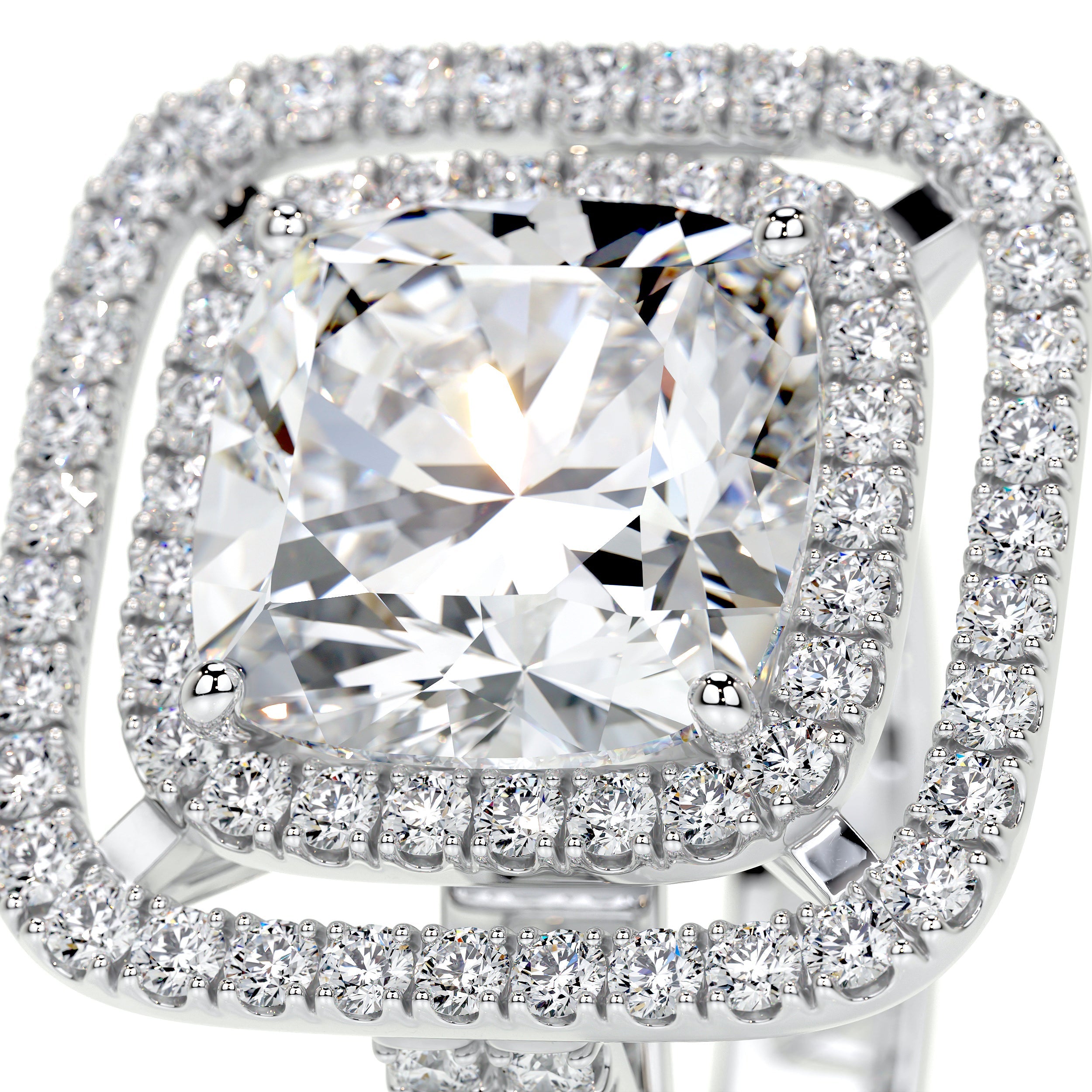 Piper Lab Grown Diamond Ring (4 Carat) - 14K White Gold