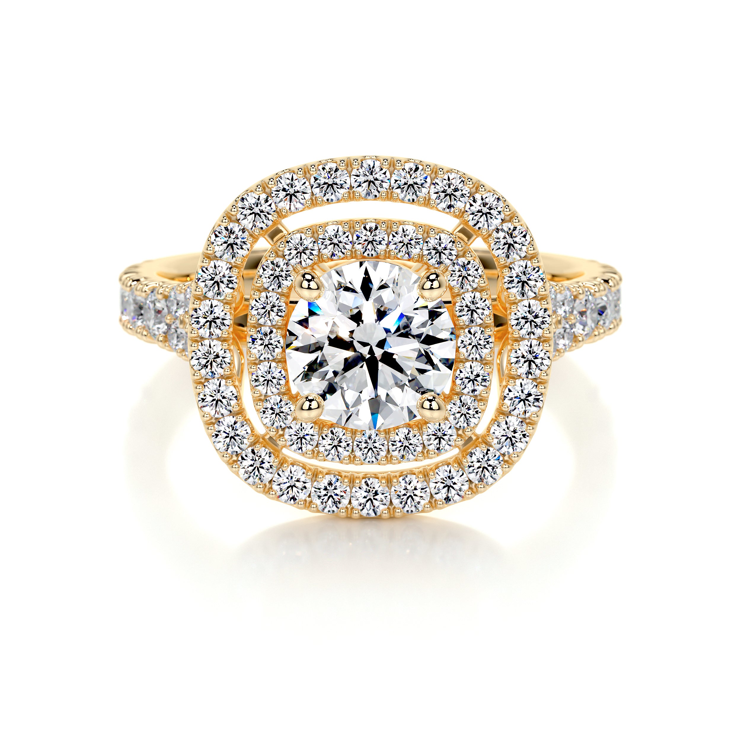 Natalie Lab Grown Diamond Ring -18K Yellow Gold