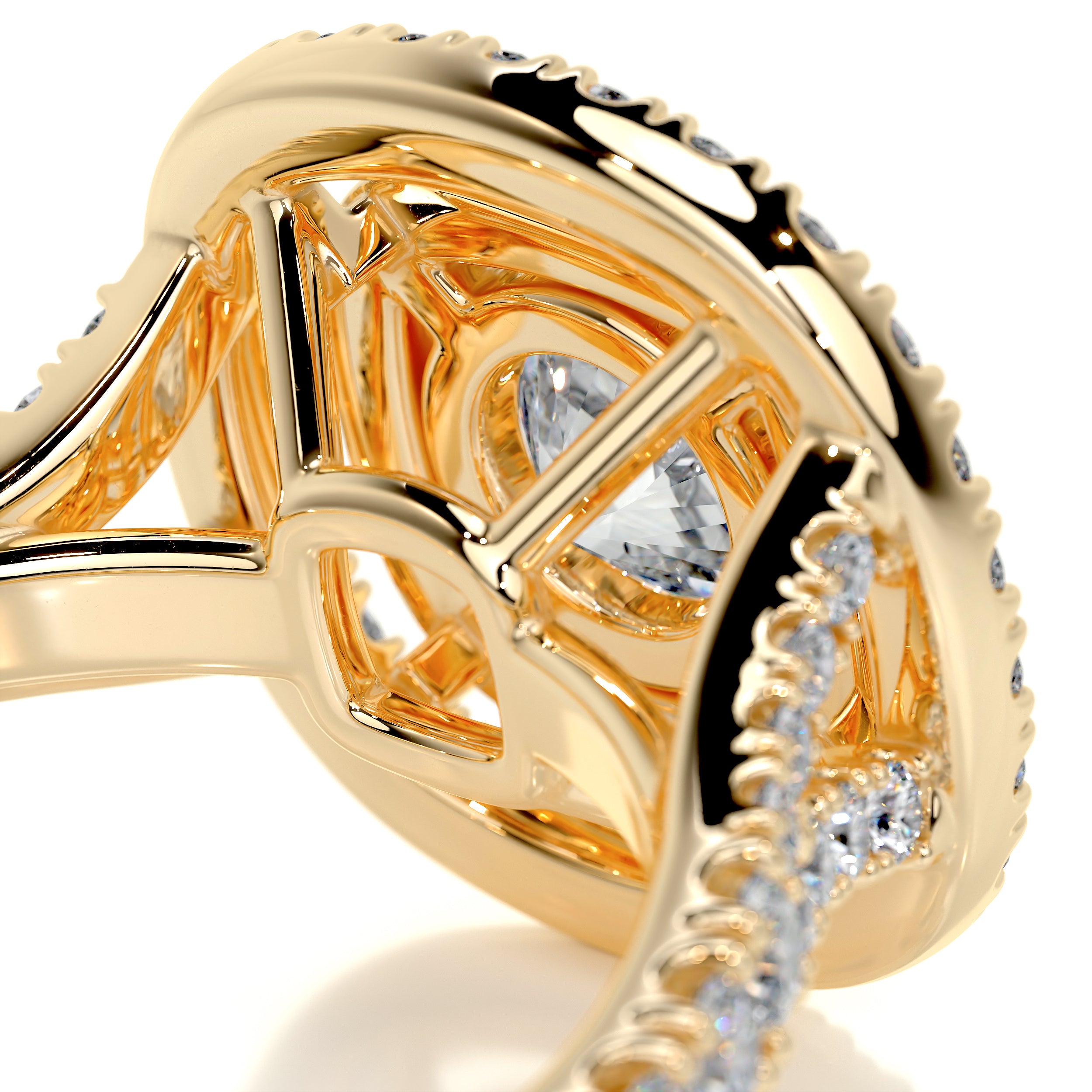 Natalie Diamond Engagement Ring -18K Yellow Gold