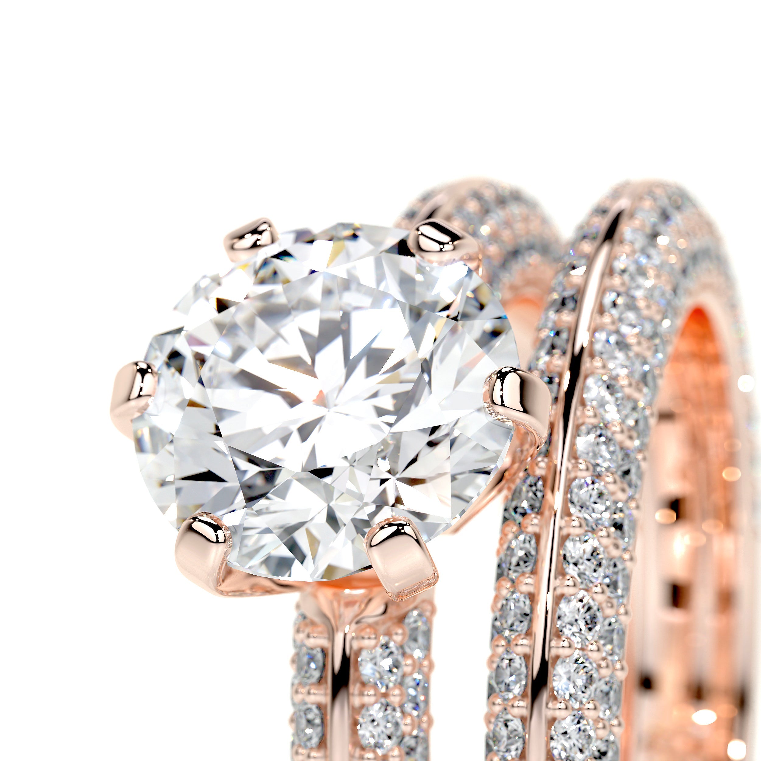 Haven Lab Grown Diamond Bridal Set   (3.5 Carat) -14K Rose Gold