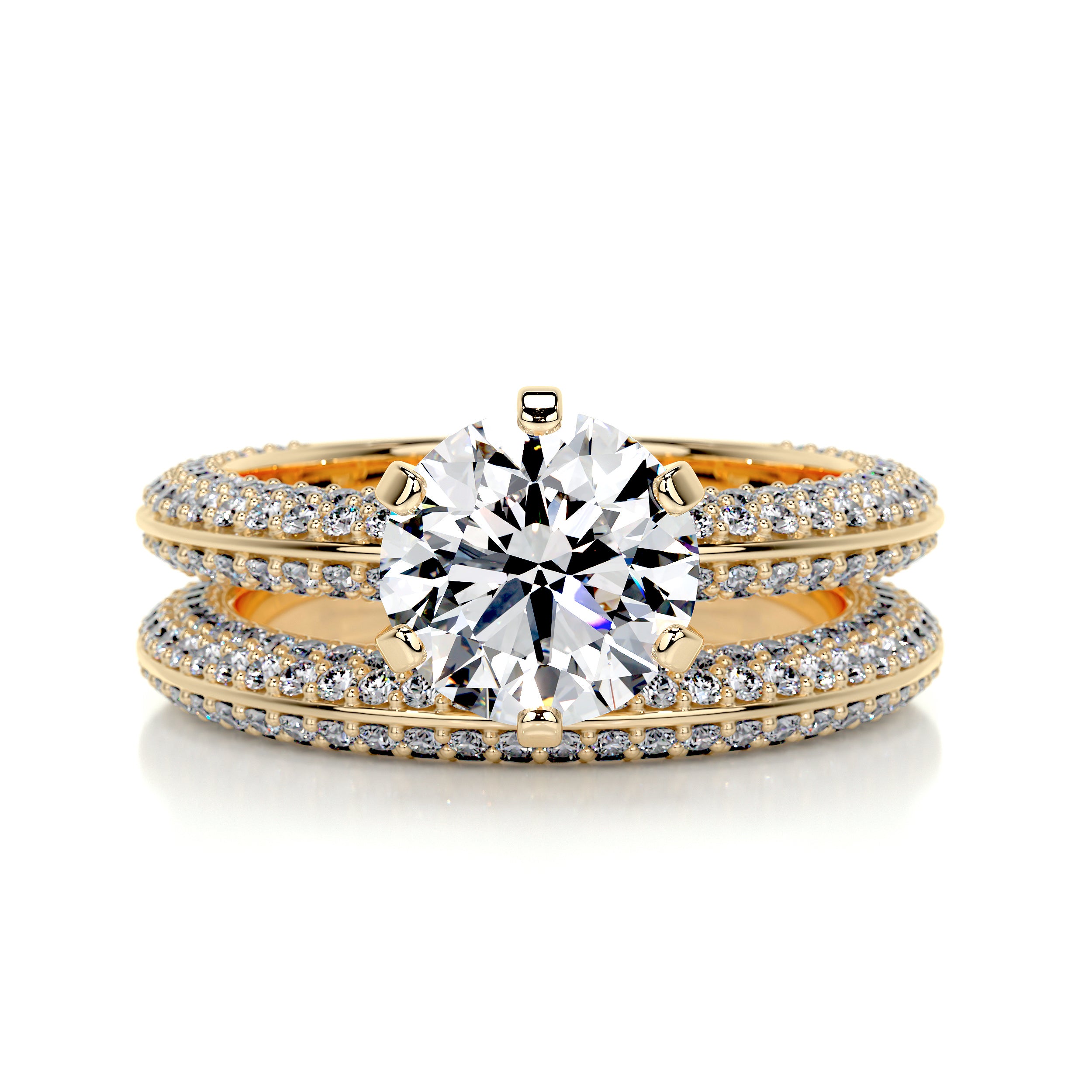 Haven Diamond Bridal Set -18K Yellow Gold