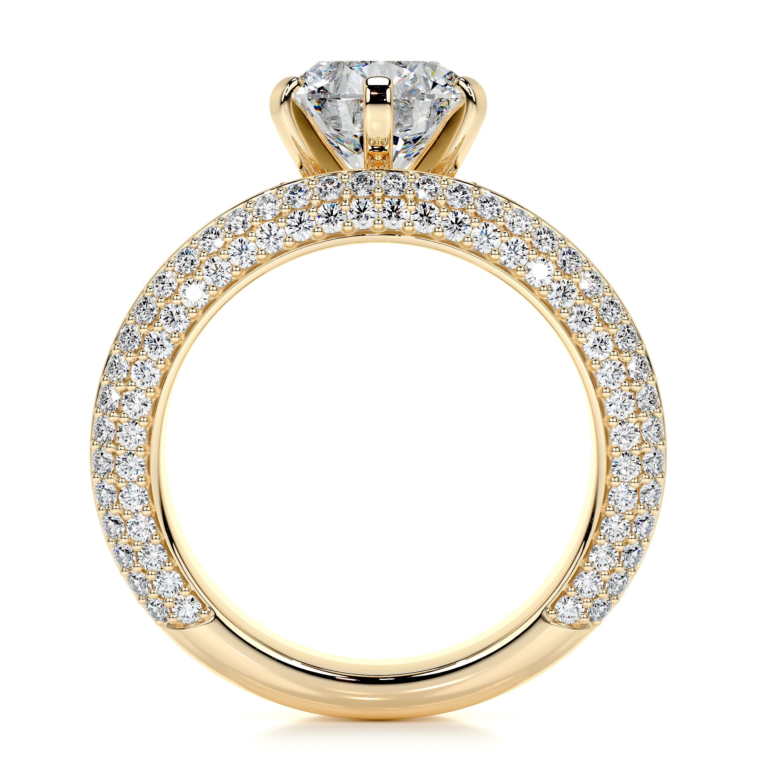 Haven Lab Grown Diamond Bridal Set   (3.5 Carat) -18K Yellow Gold