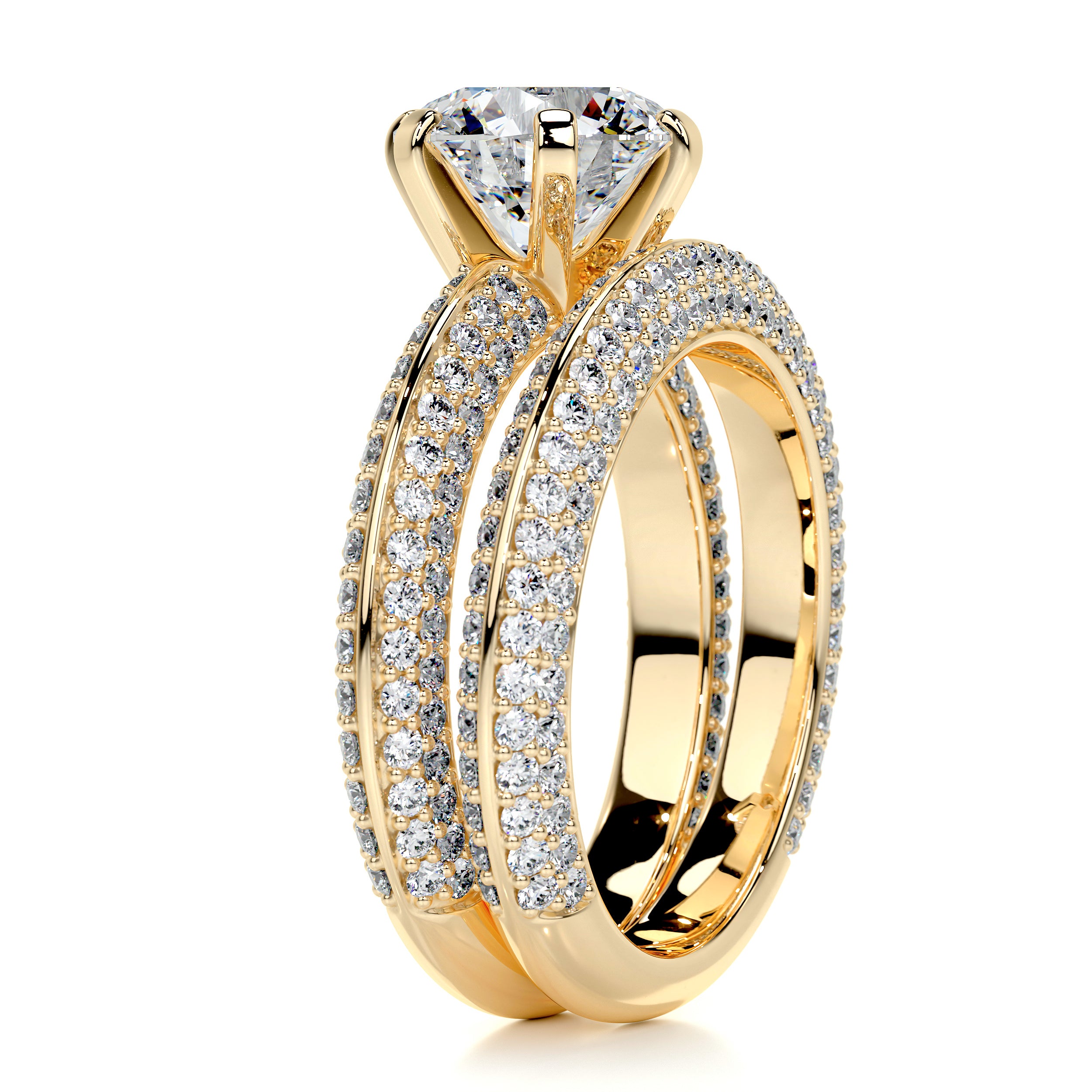 Haven Diamond Bridal Set -18K Yellow Gold