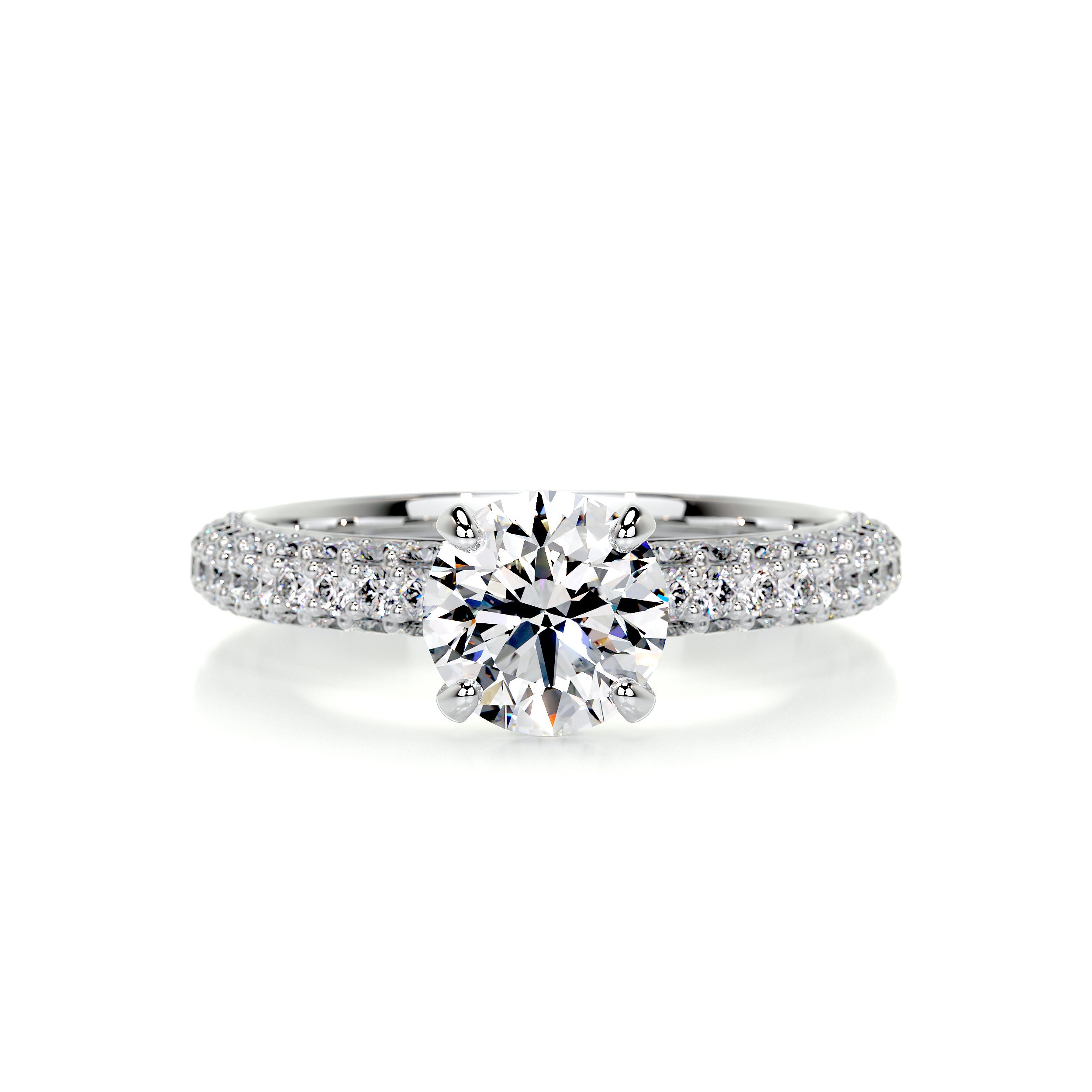 Lillian Diamond Engagement Ring -14K White Gold
