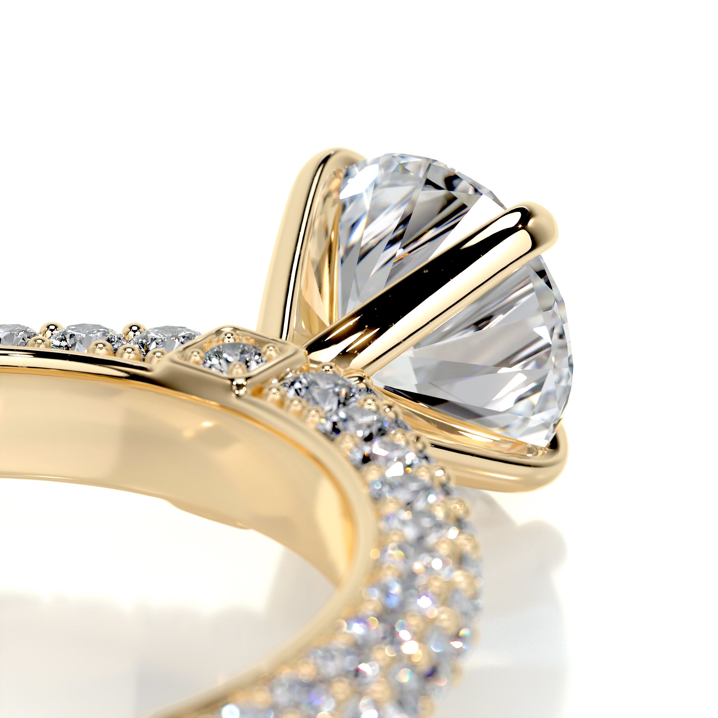 Lillian Diamond Engagement Ring -18K Yellow Gold