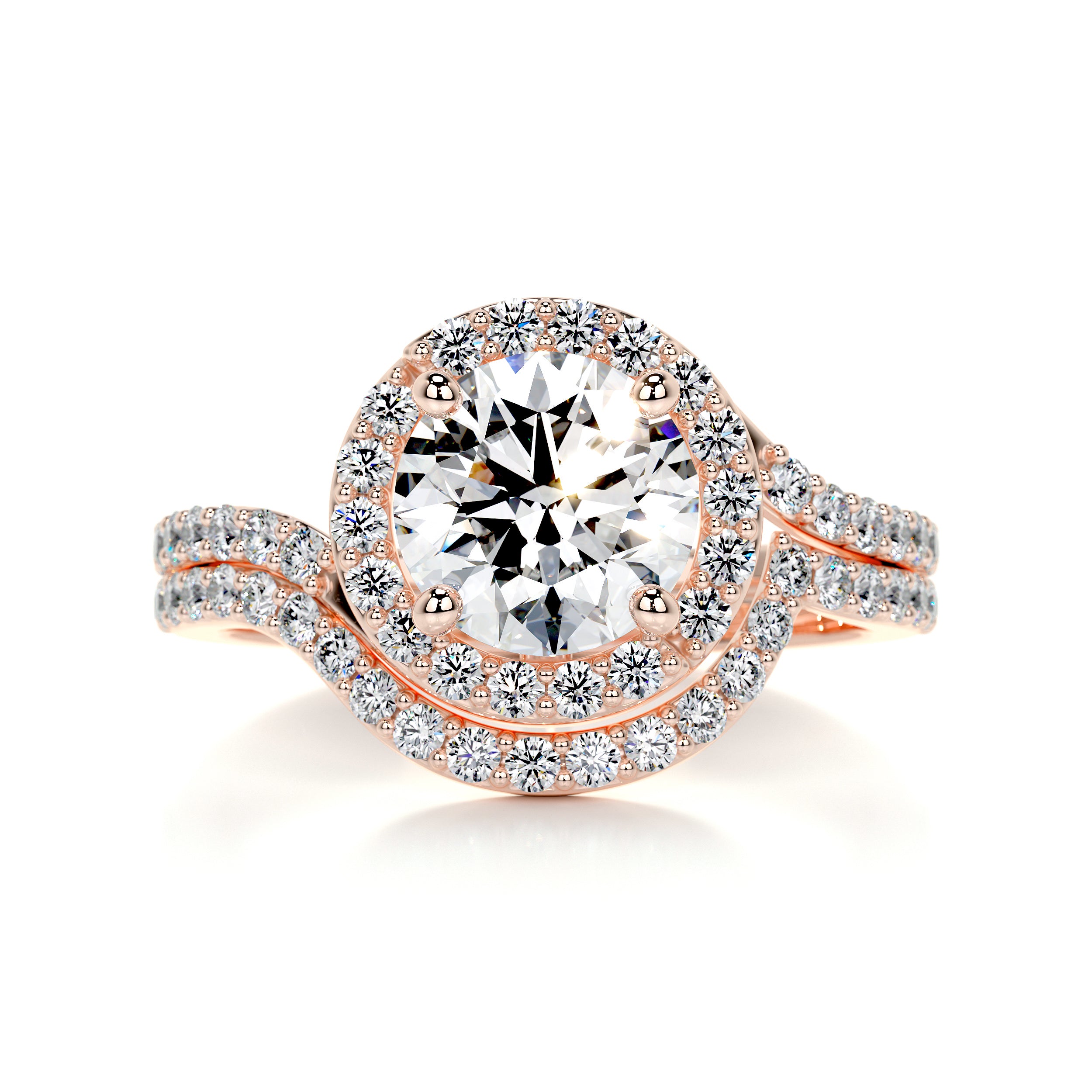 Stella Diamond Bridal Set -14K Rose Gold