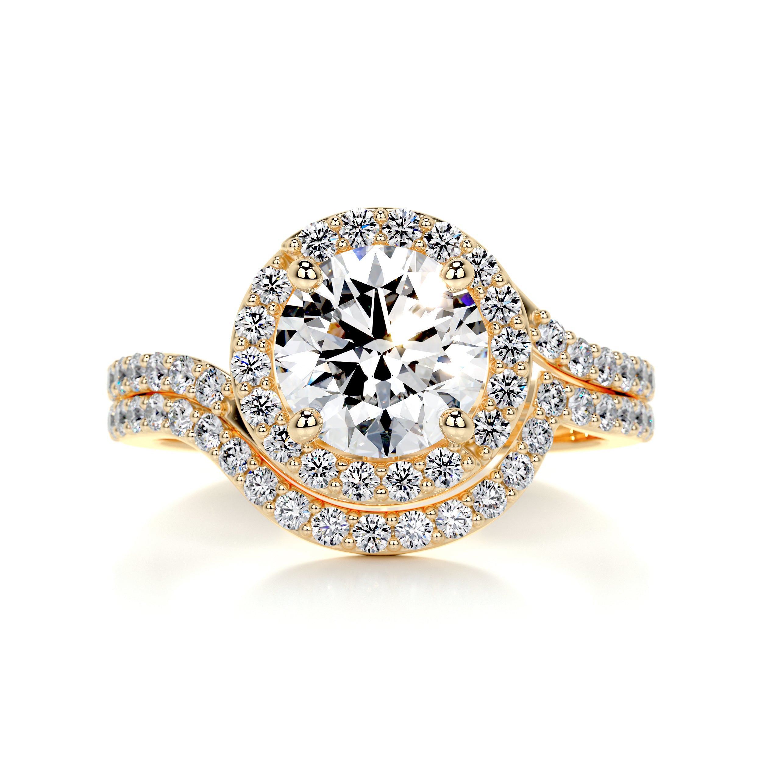 Stella Diamond Bridal Set -18K Yellow Gold