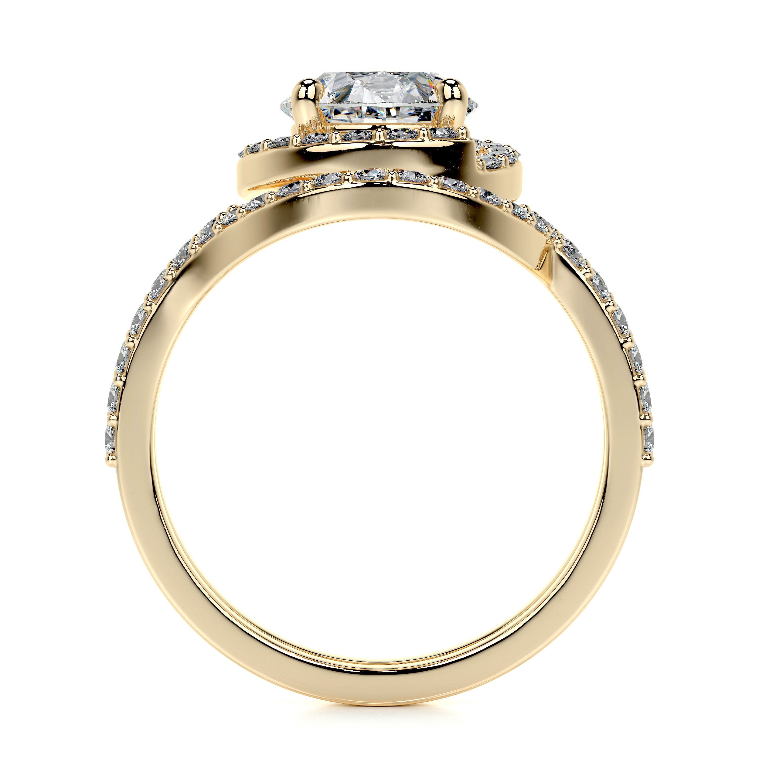 Stella Lab Grown Diamond Bridal Set -18K Yellow Gold