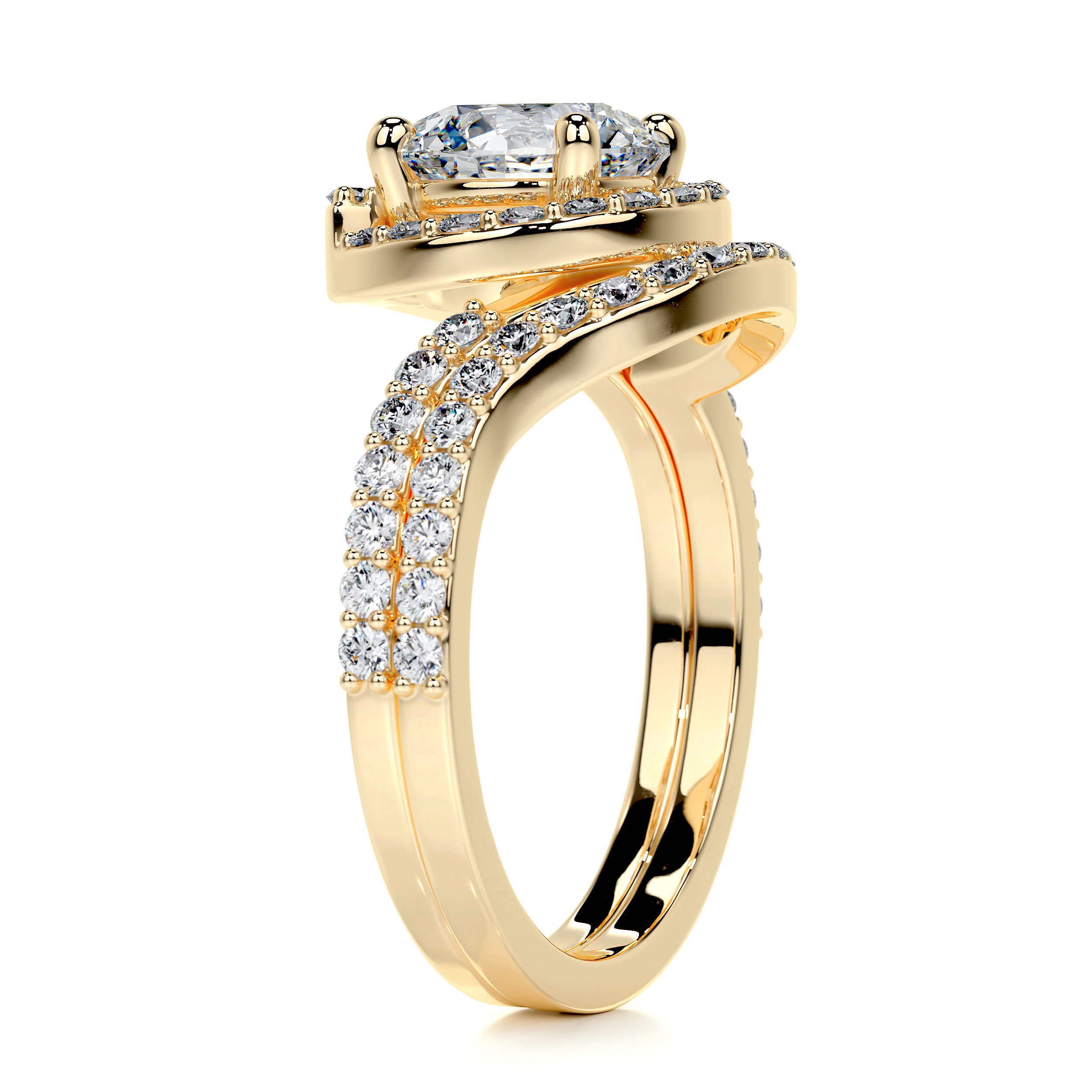Stella Diamond Bridal Set -18K Yellow Gold