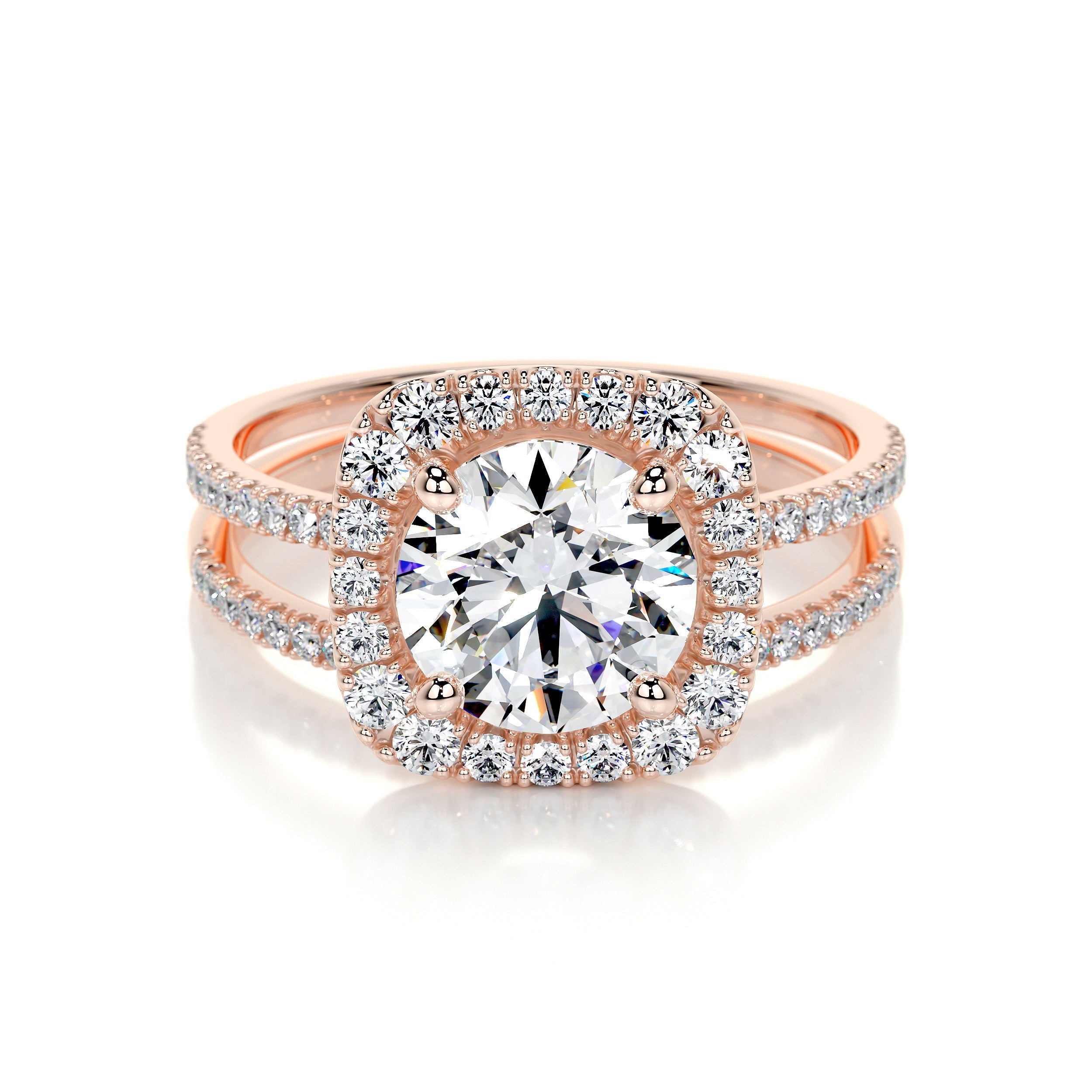 Catalina Lab Grown Diamond Bridal Set   (2.6 Carat) -14K Rose Gold