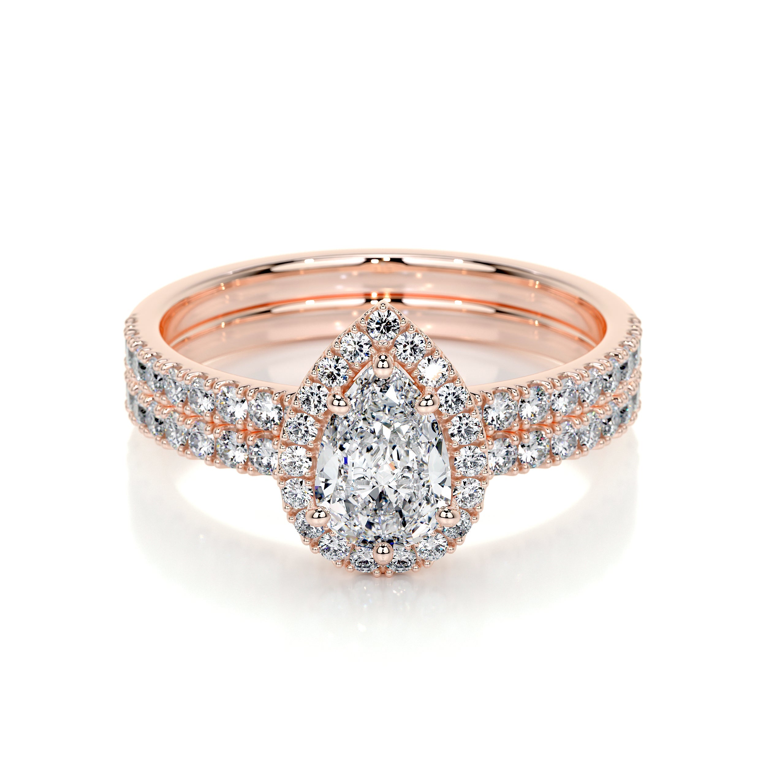 Juniper Lab Grown Diamond Bridal Set   (1.65 Carat) -14K Rose Gold