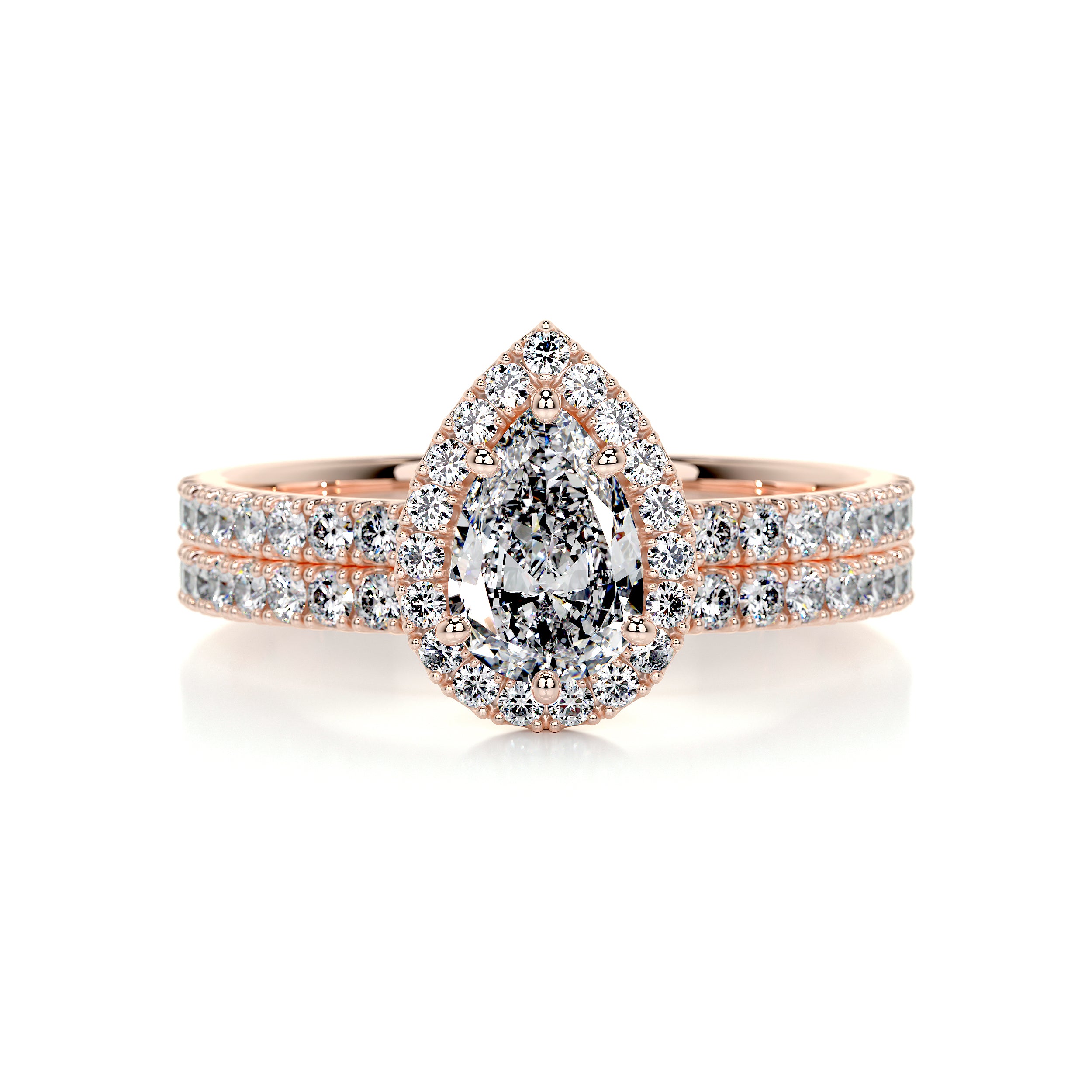 Juniper Diamond Bridal Set -14K Rose Gold