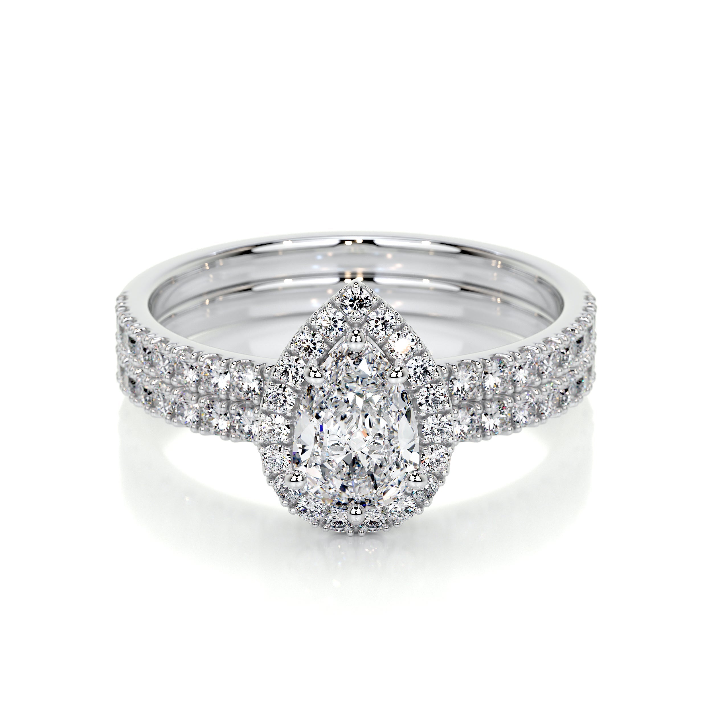 Juniper Lab Grown Diamond Bridal Set   (1.65 Carat) -14K White Gold